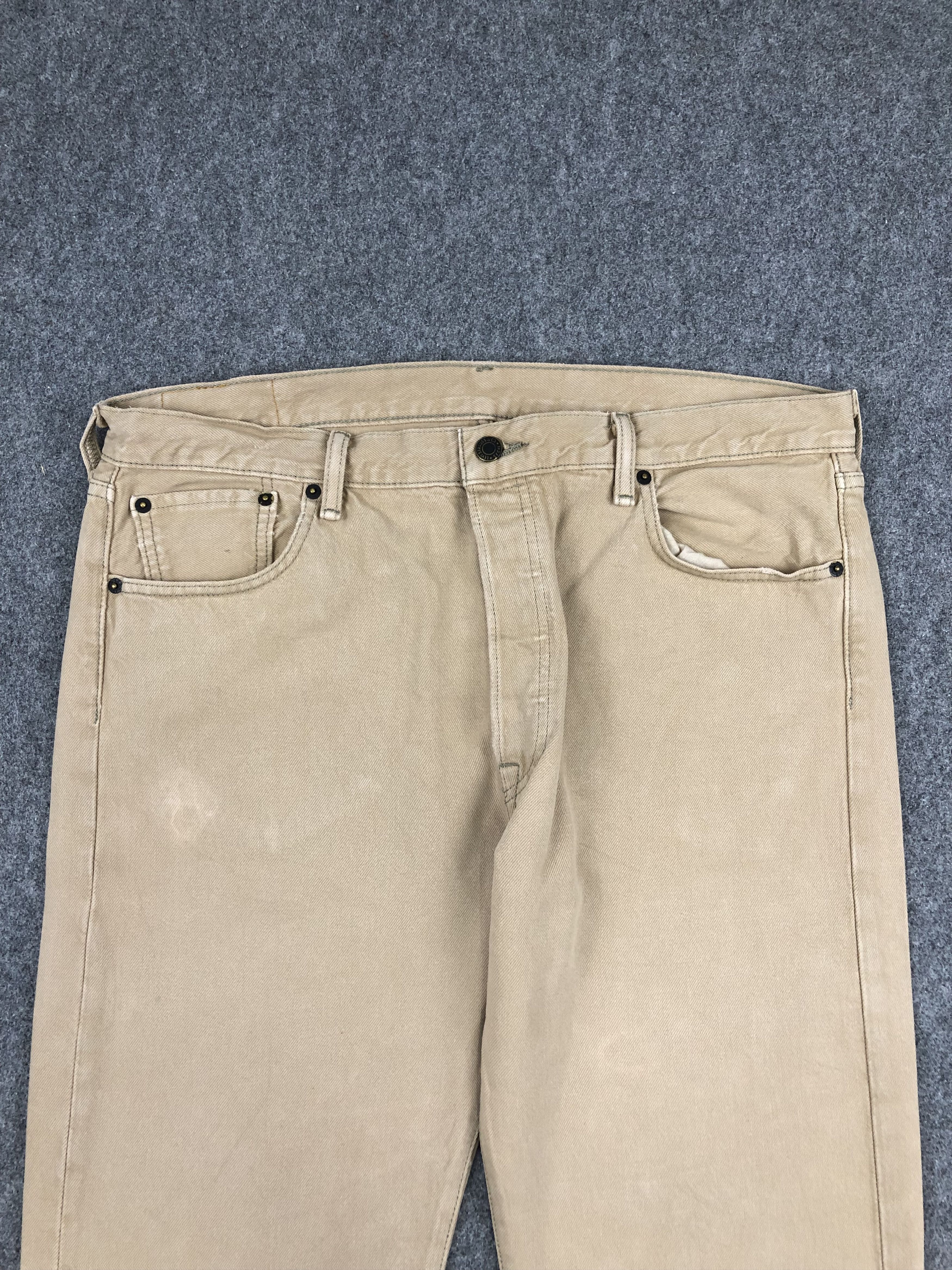 Levi's Vintage Levis 501 Khaki Colour Jeans DP1339 Size US 38 / EU 54 - 2 Thumbnail