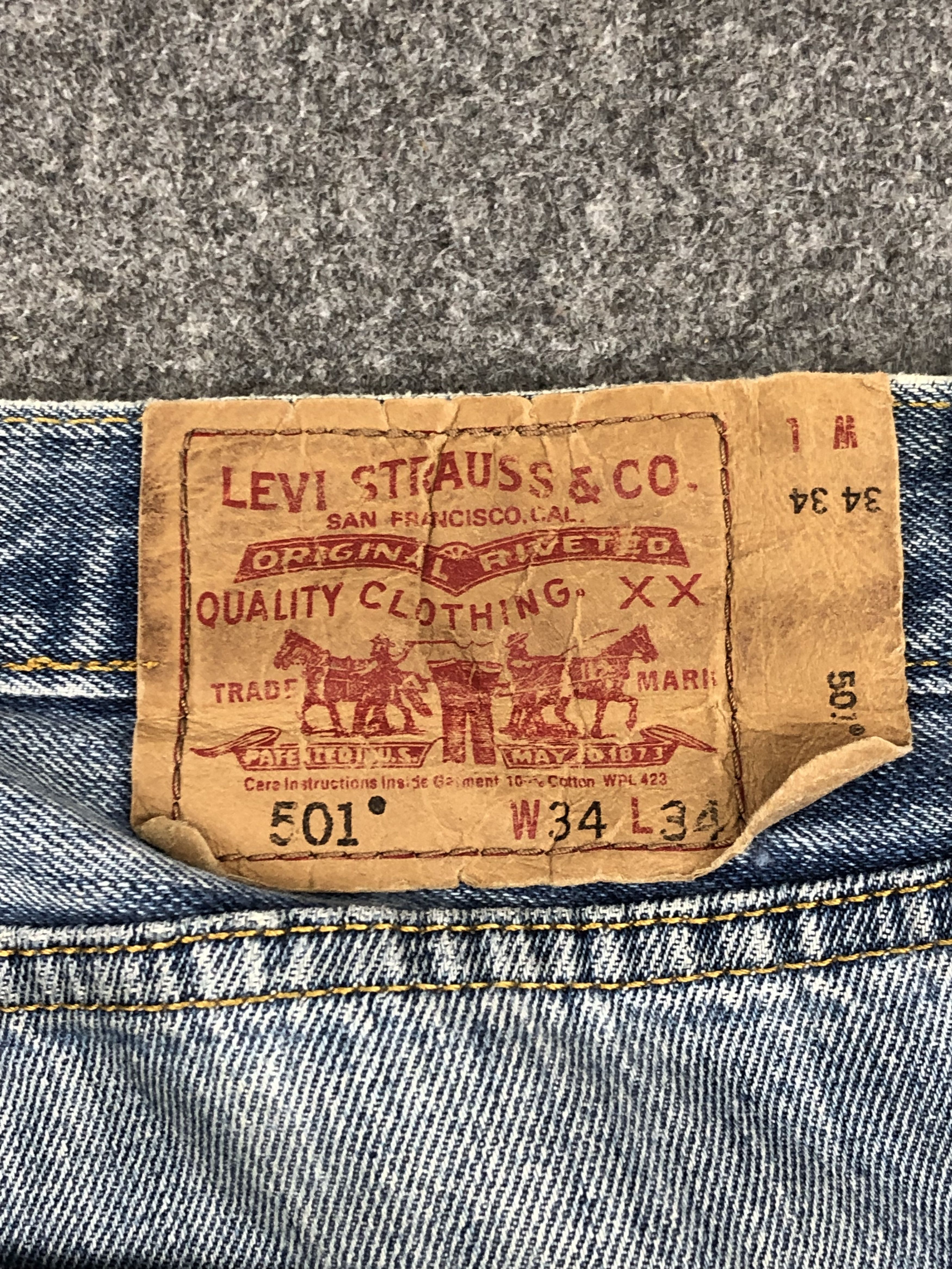 Levi's Vintage Levis 501 Splatter Paint Faded Blue Jeans DP1349 Size US 30 / EU 46 - 5 Thumbnail