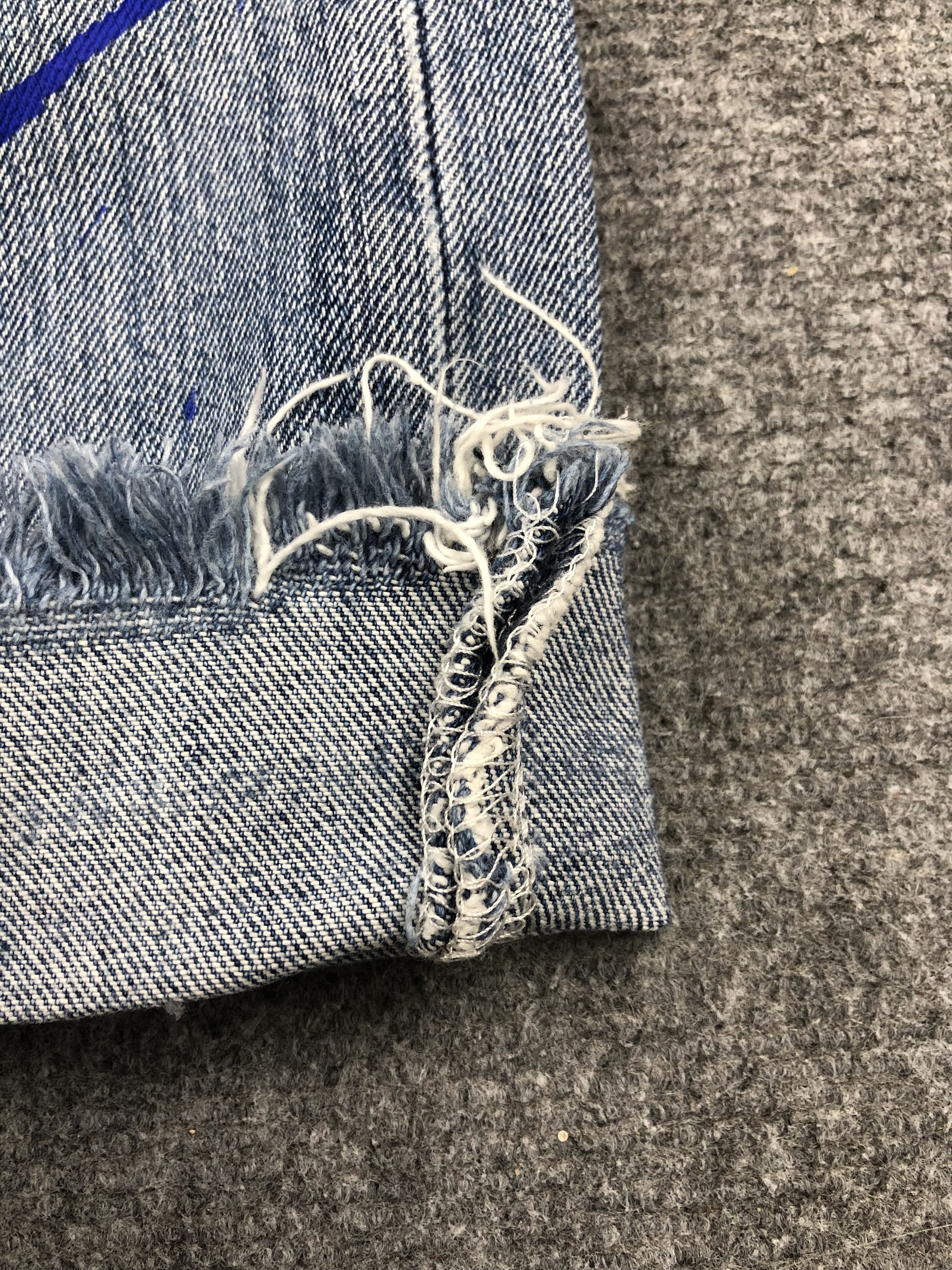 Levi's Vintage Levis 501 Splatter Paint Faded Blue Jeans DP1349 Size US 30 / EU 46 - 10 Thumbnail