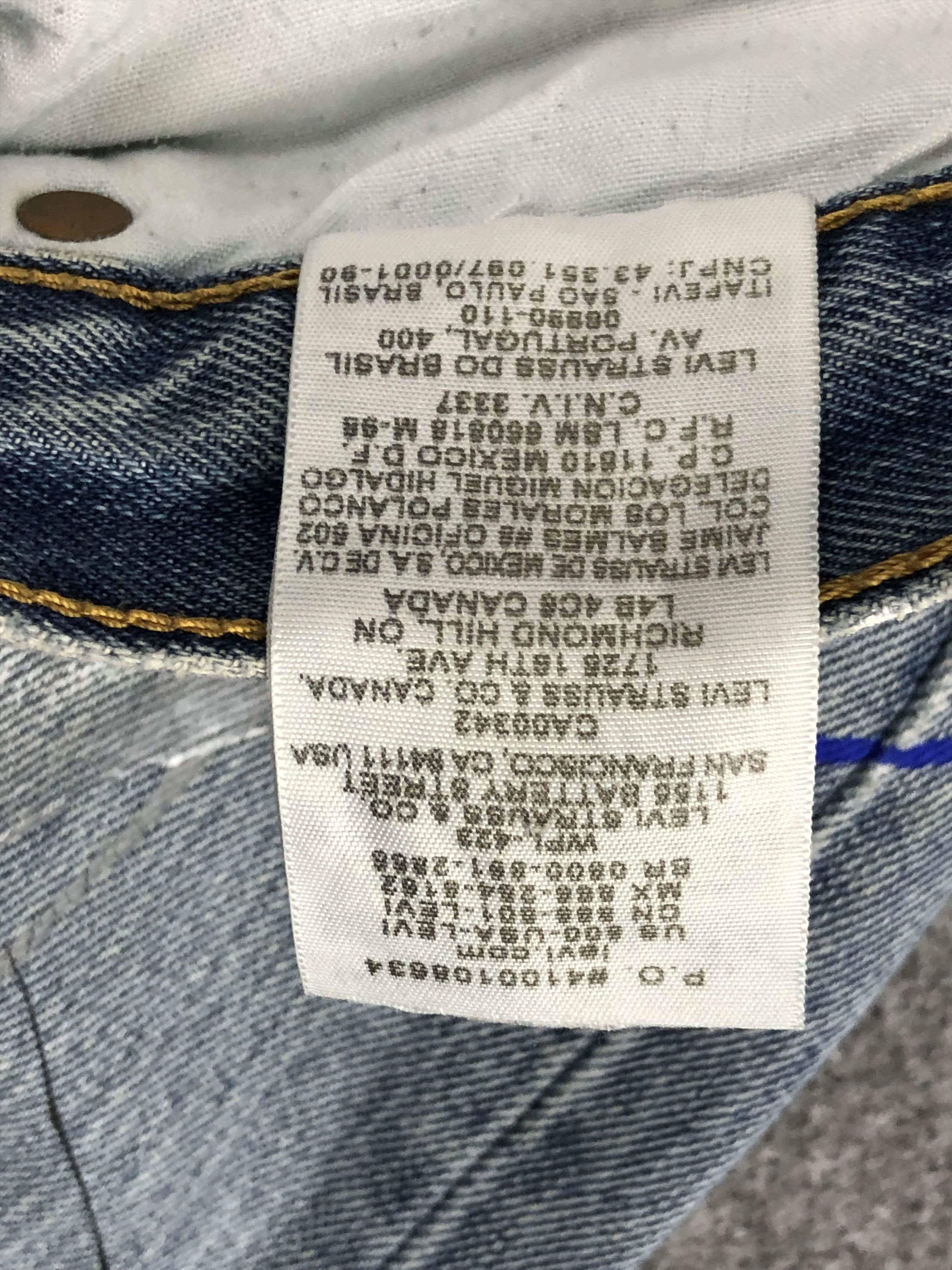 Levi's Vintage Levis 501 Splatter Paint Faded Blue Jeans DP1349 Size US 30 / EU 46 - 7 Thumbnail