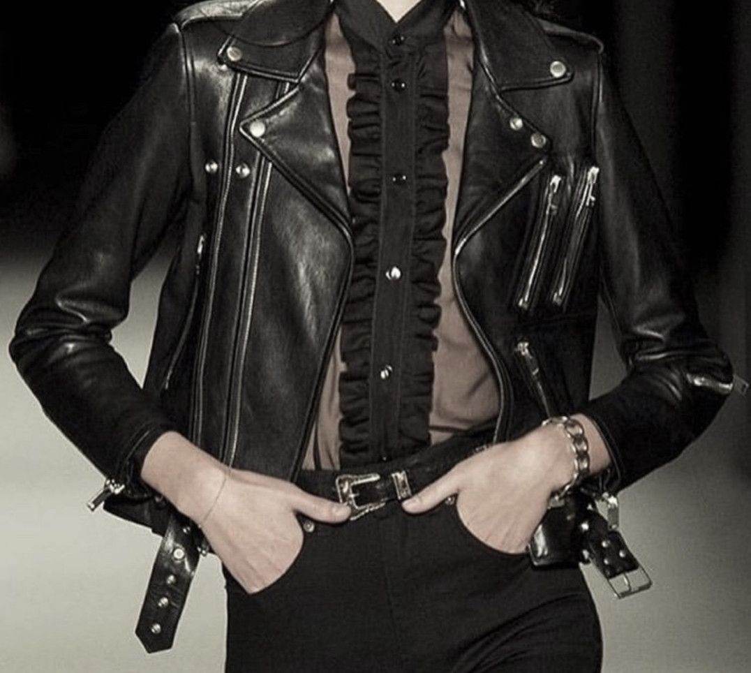Saint Laurent Paris Saint Laurent Carved belt Size 28 - 9 Thumbnail
