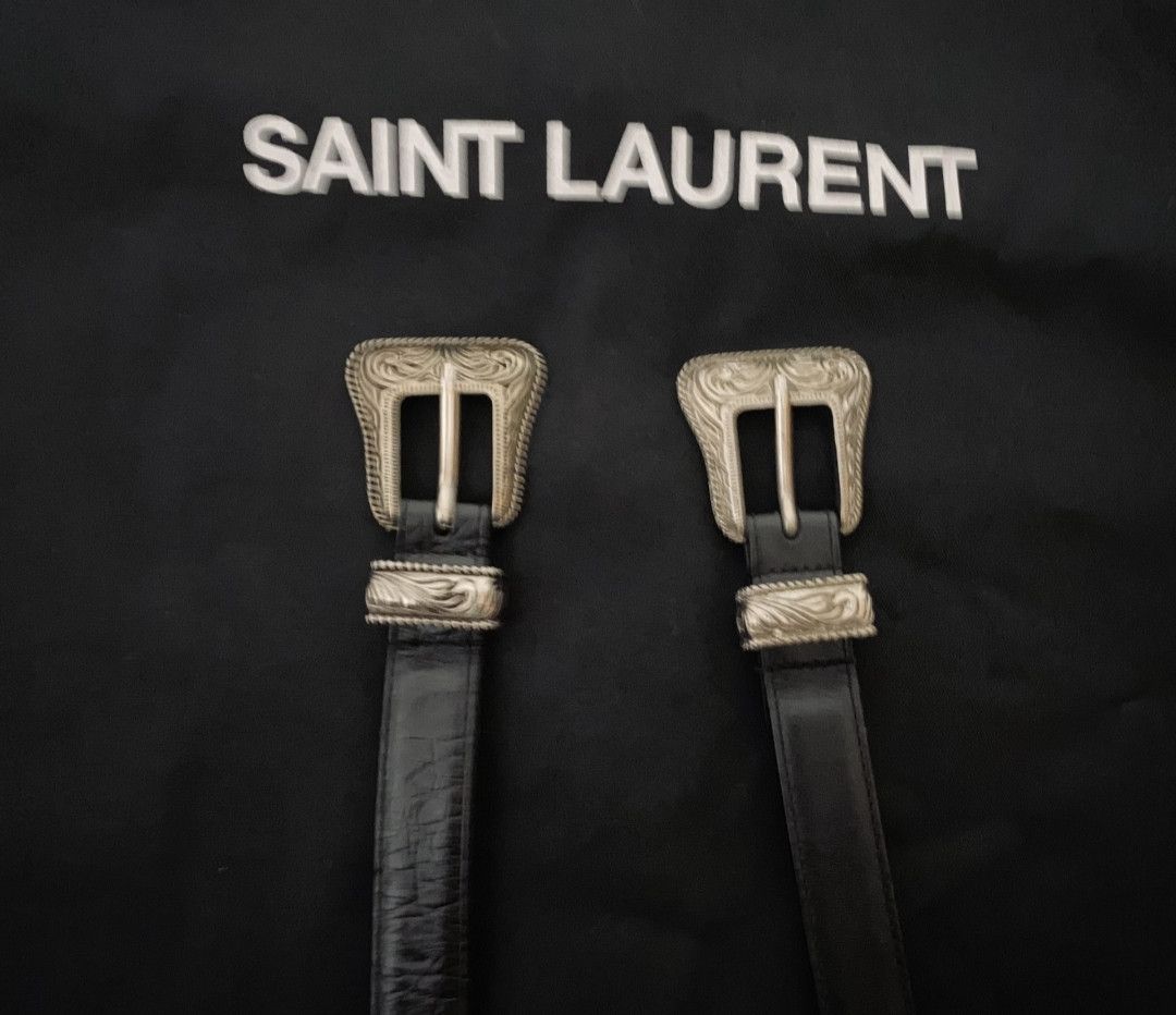 Saint Laurent Paris Saint Laurent Carved belt Size 28 - 1 Thumbnail