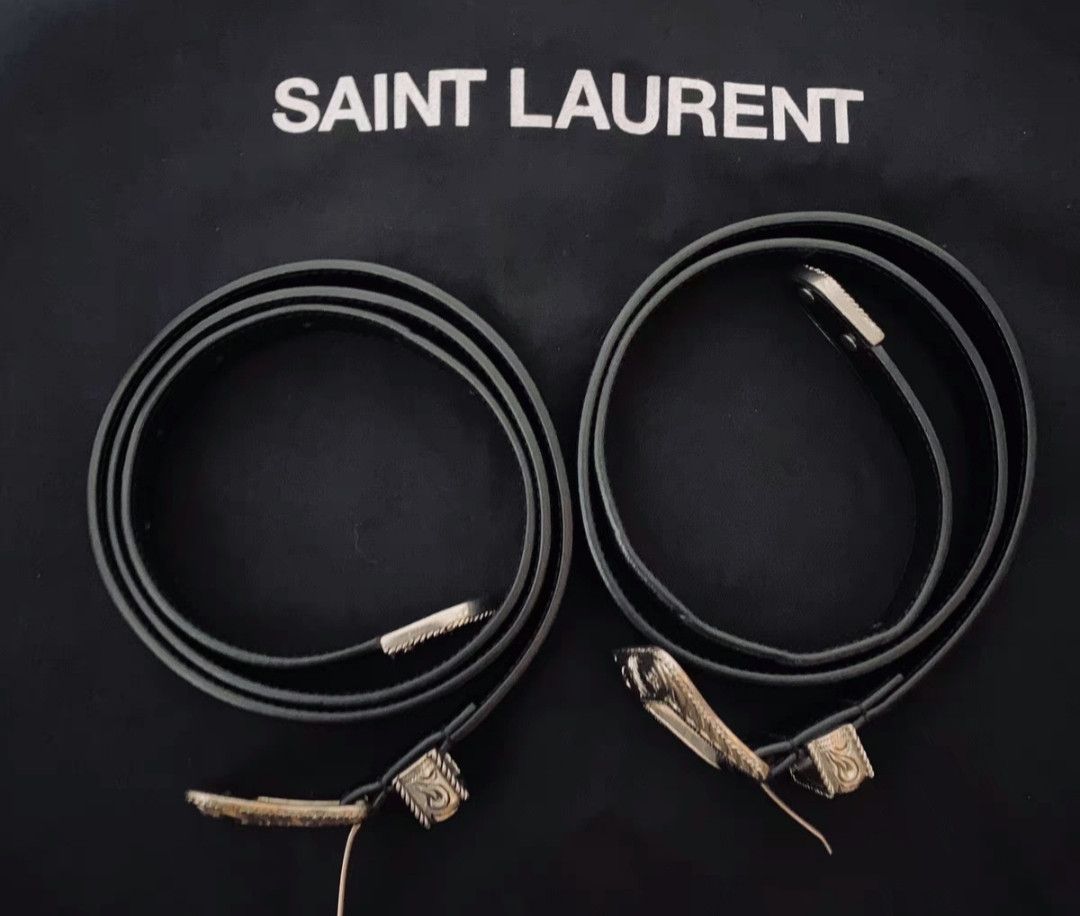 Saint Laurent Paris Saint Laurent Carved belt Size 28 - 6 Thumbnail