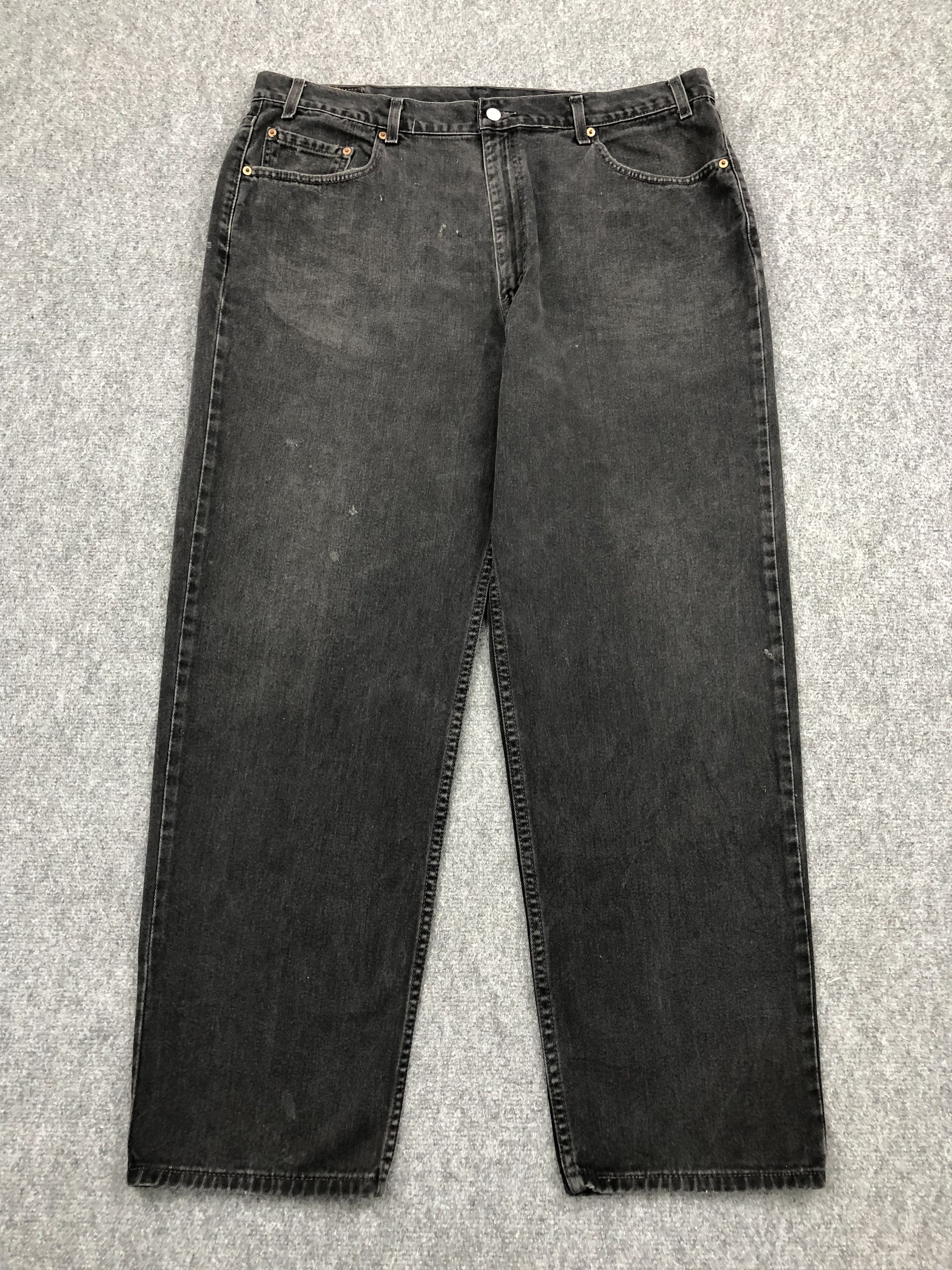 image of 90's Levis 550 Faded Black Baggy Jeans, Men's (Size 41)