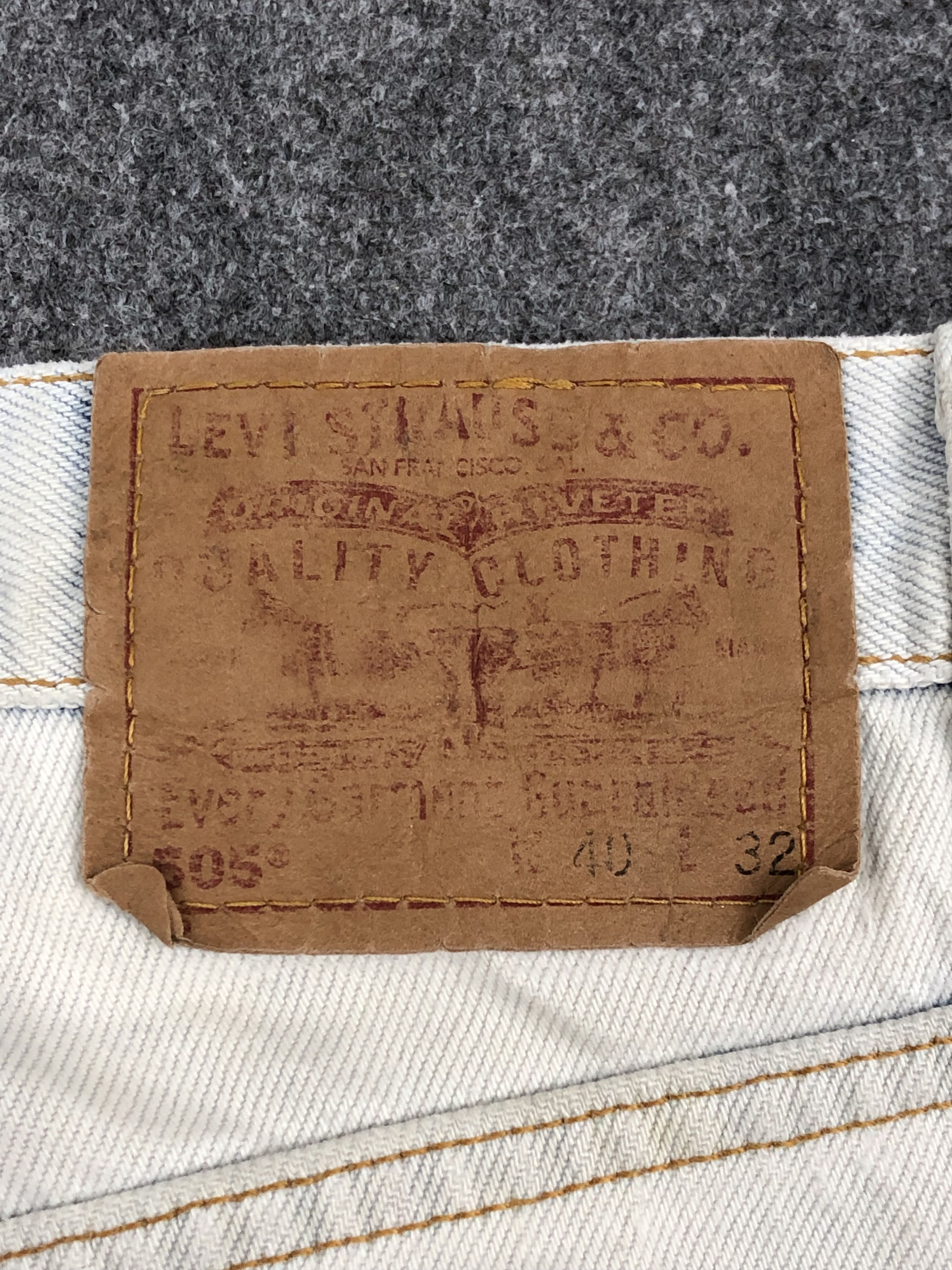 Levi's × Vintage Vintage 90s Levis 505 Light Wash Jeans Size US 38 / EU 54 - 5 Thumbnail