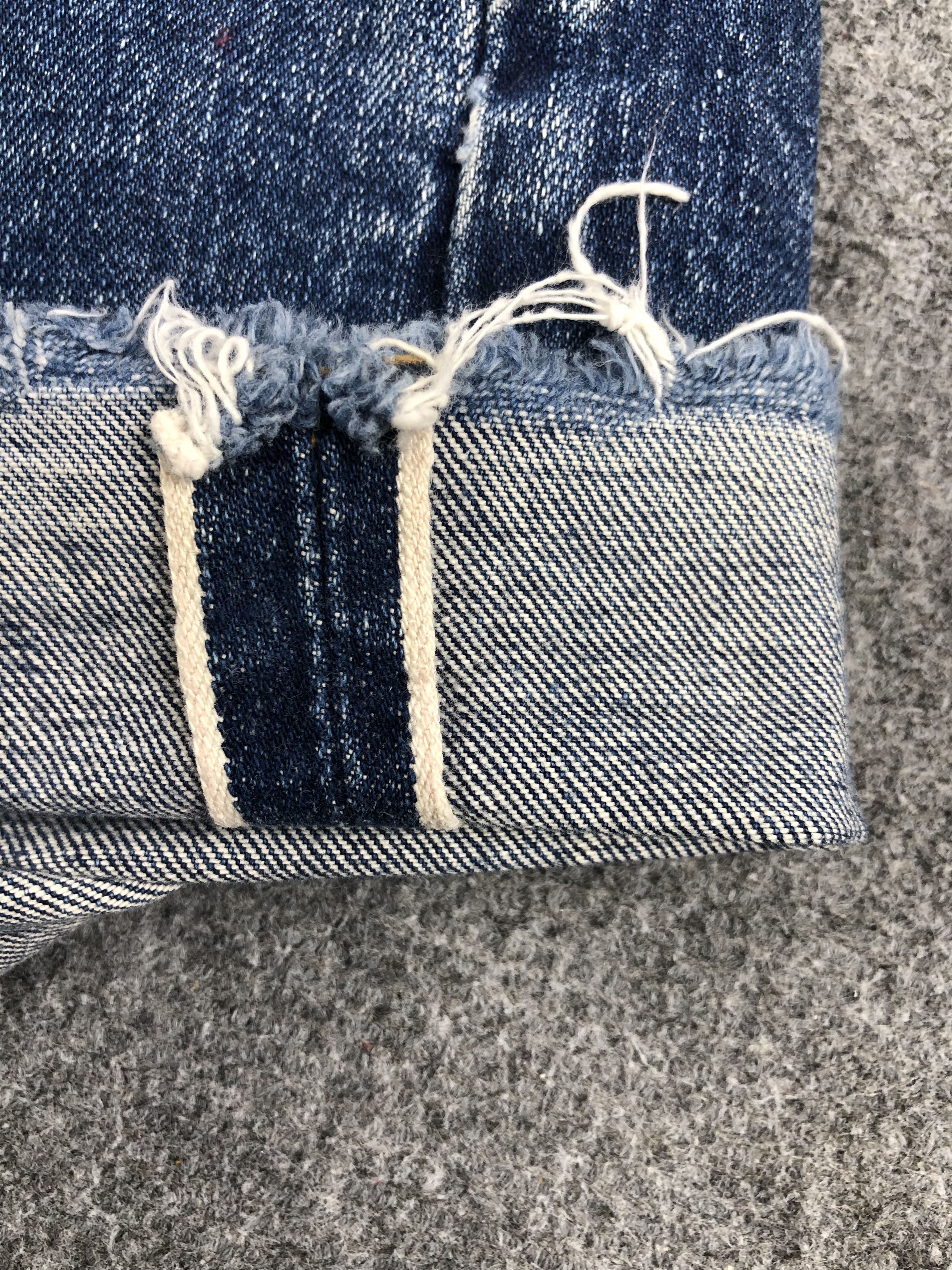 Levi's × Vintage Vintage Levis 501 Selvedge Faded Blue Short Jeans Size US 32 / EU 48 - 6 Thumbnail