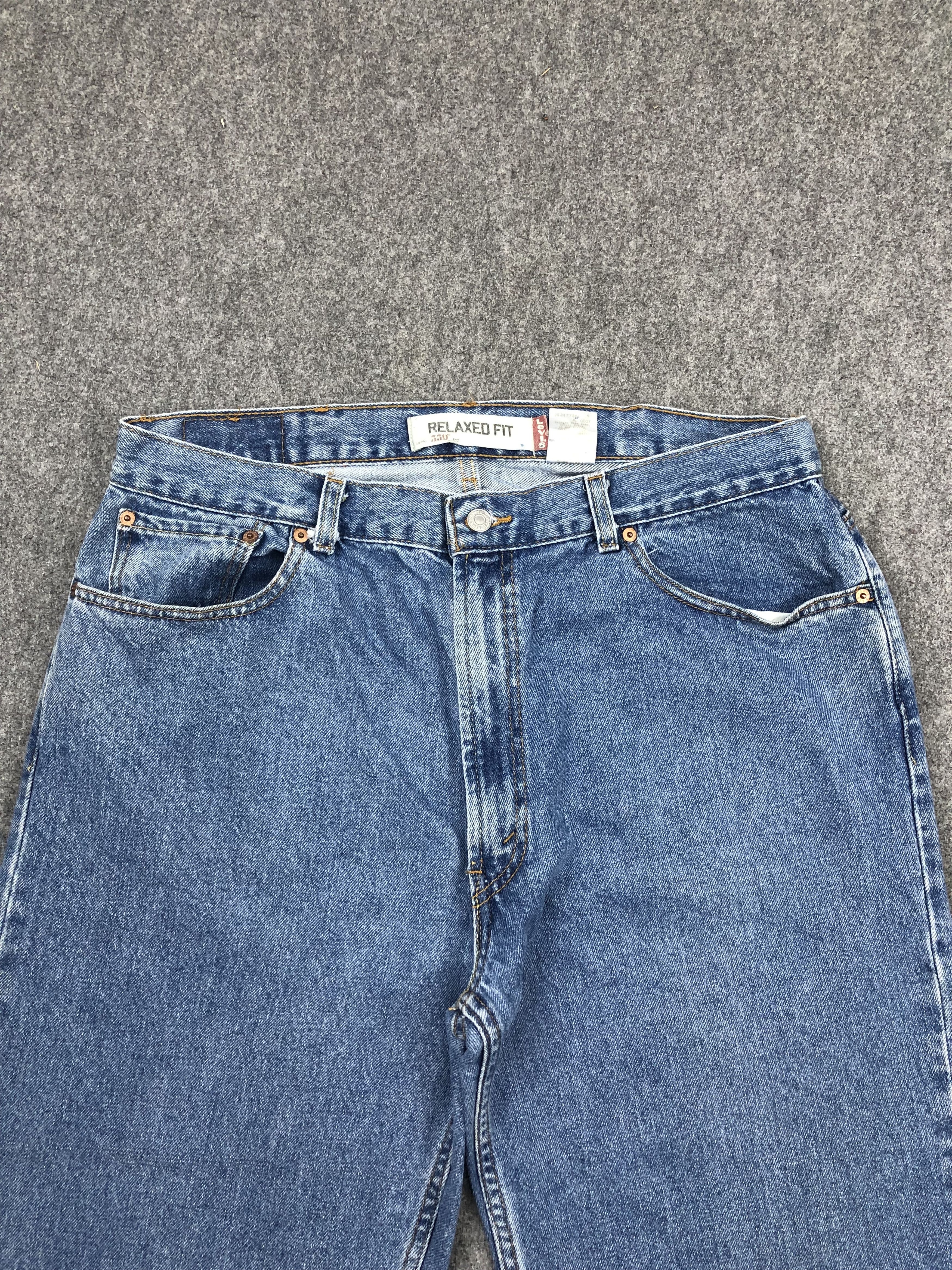 Levi's × Vintage Vintage Levis 550 Light Blue Jeans Size US 37 - 2 Thumbnail
