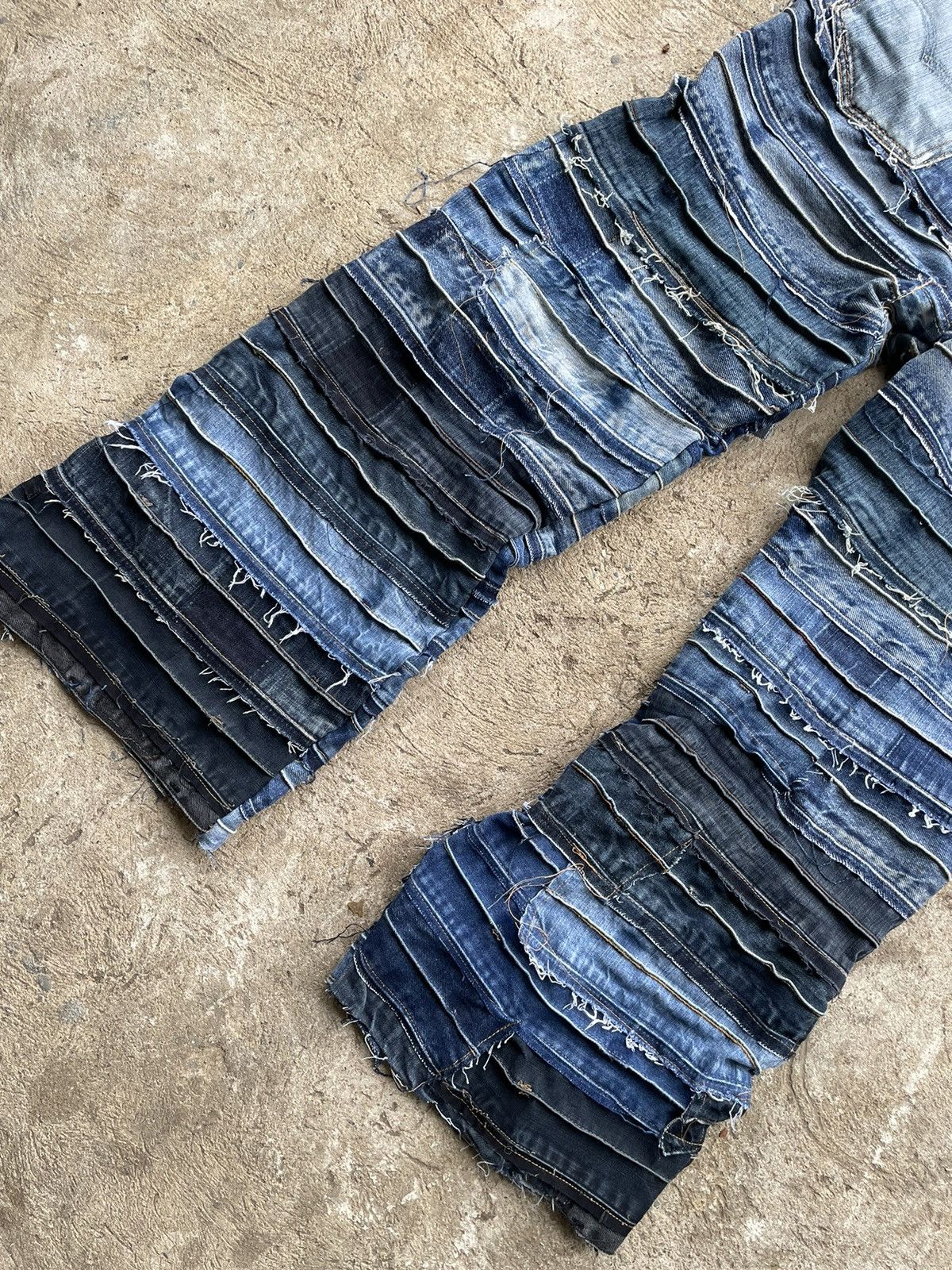 Designer × Handmade × Levi's Levi’s Patchwork Custom Denim Jeans Size US 34 / EU 50 - 9 Thumbnail