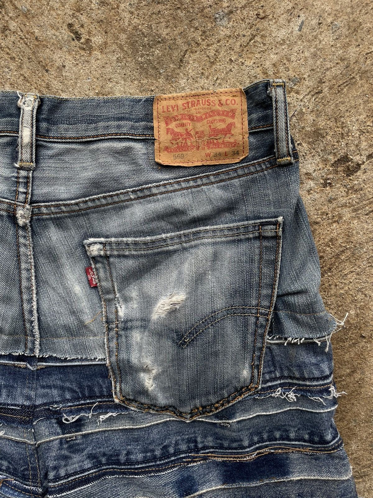 Designer × Handmade × Levi's Levi’s Patchwork Custom Denim Jeans Size US 34 / EU 50 - 10 Thumbnail