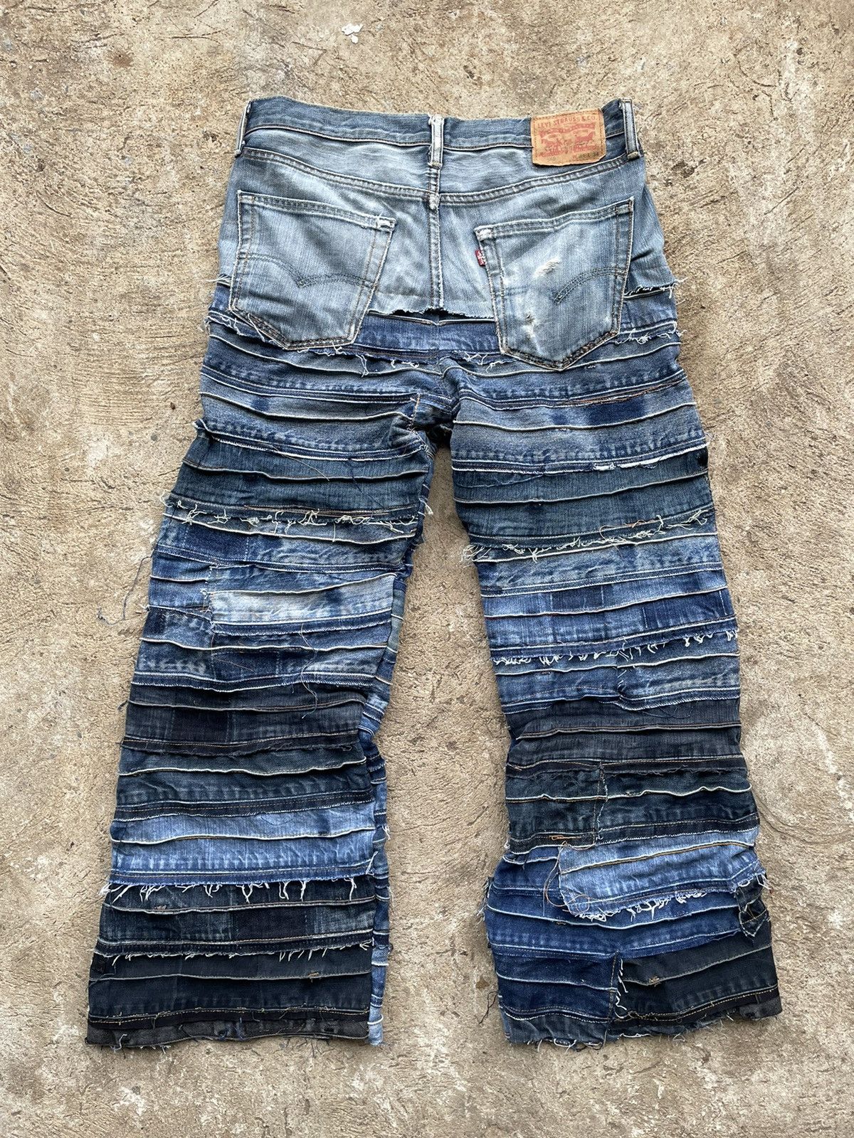 Designer × Handmade × Levi's Levi’s Patchwork Custom Denim Jeans Size US 34 / EU 50 - 7 Thumbnail