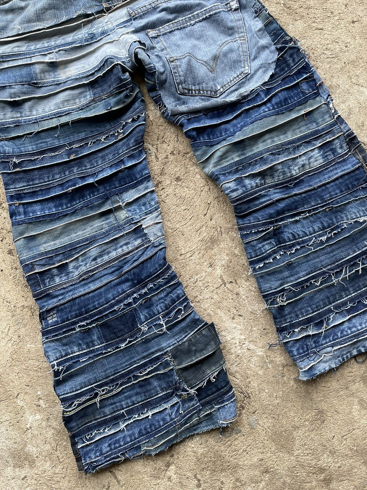 Designer × Handmade × Levi's Levi’s Patchwork Custom Denim Jeans Size US 34 / EU 50 - 6 Thumbnail