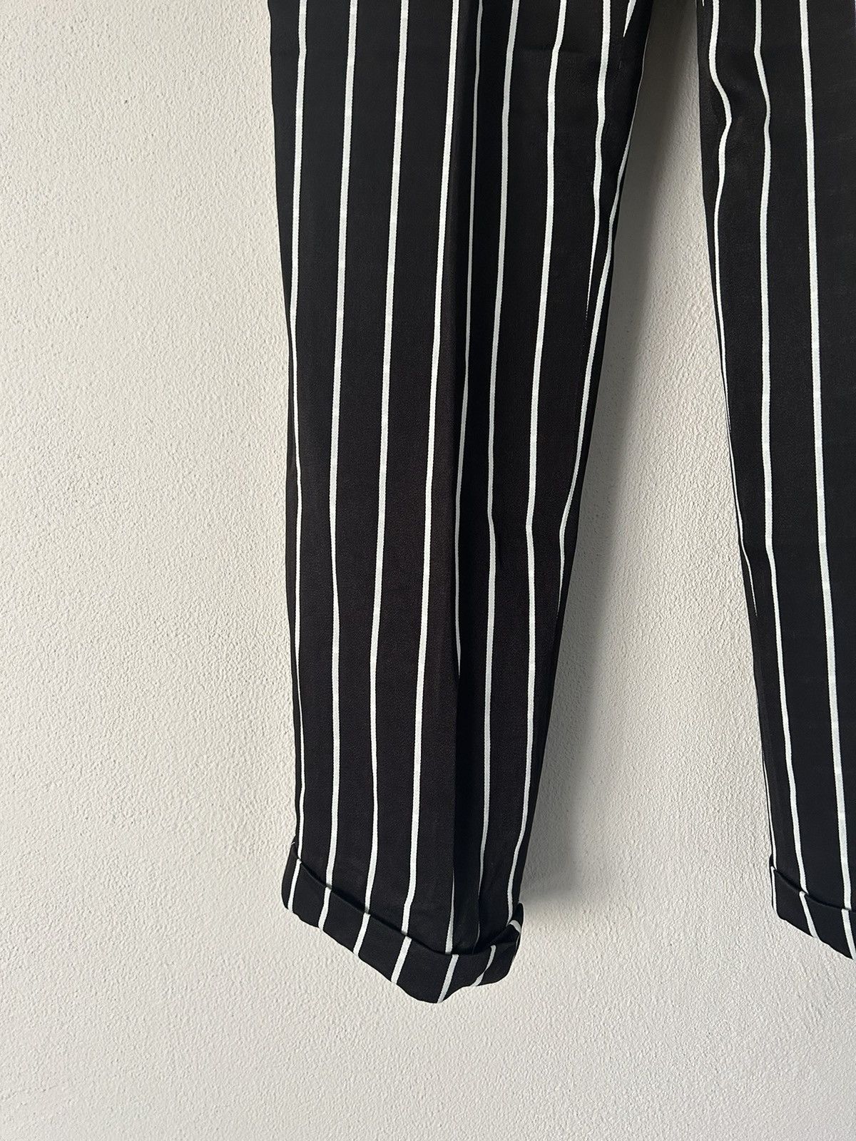 Haider Ackermann Black/White Striped Viscose Pants Size US 32 / EU 48 - 4 Thumbnail