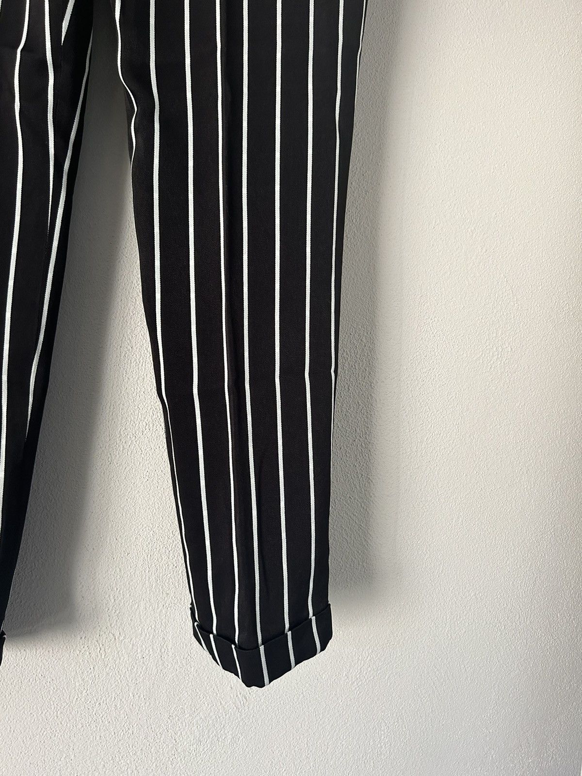 Haider Ackermann Black/White Striped Viscose Pants Size US 32 / EU 48 - 5 Thumbnail