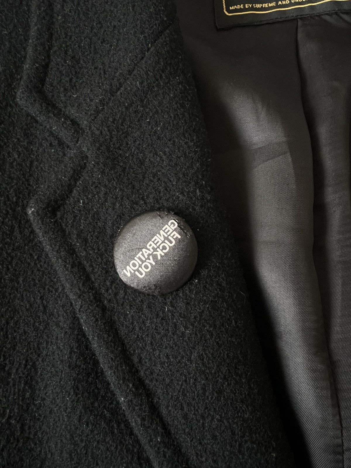 Jun Takahashi Supreme/Undercover Anarchy Wool Coat Size US XL / EU 56 / 4 - 7 Thumbnail