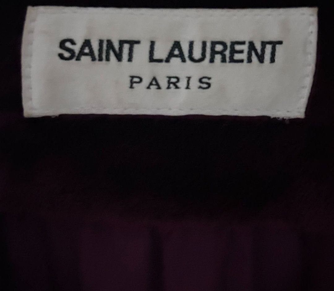 Saint Laurent Paris Saint Laurent 15SS Burgundy Velvet Smocked Shirt Size US M / EU 48-50 / 2 - 3 Thumbnail
