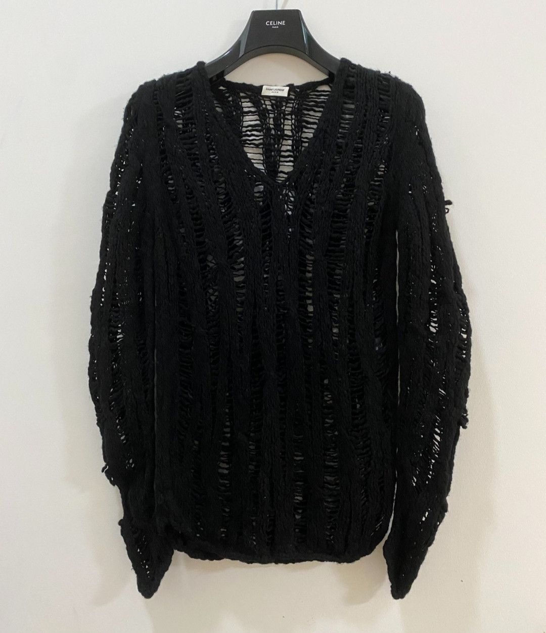 Saint Laurent Paris Saint Laurent 13fw spoiled fishnet jumper Size US S / EU 44-46 / 1 - 1 Thumbnail