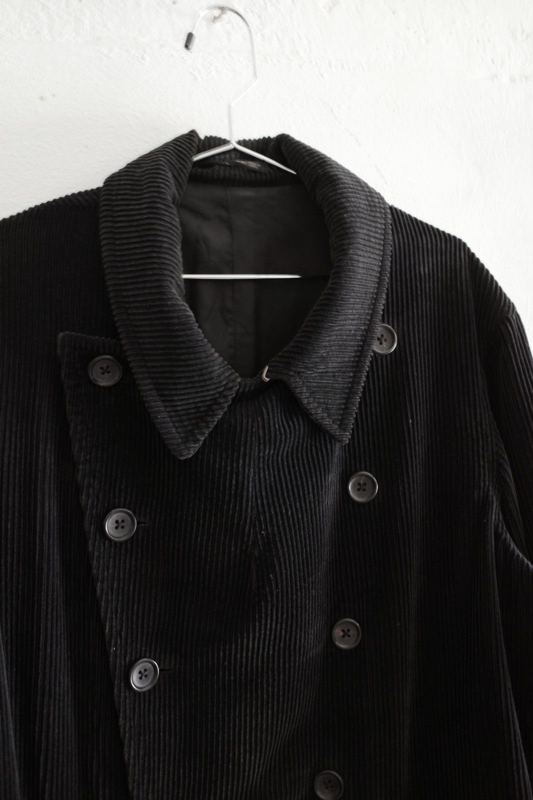 Yohji Yamamoto Yohji Yamamoto Black Corduroy Trench Coat Size US M / EU 48-50 / 2 - 2 Thumbnail