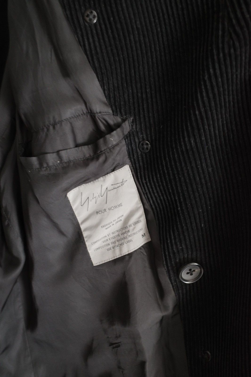 Yohji Yamamoto Yohji Yamamoto Black Corduroy Trench Coat Size US M / EU 48-50 / 2 - 8 Thumbnail