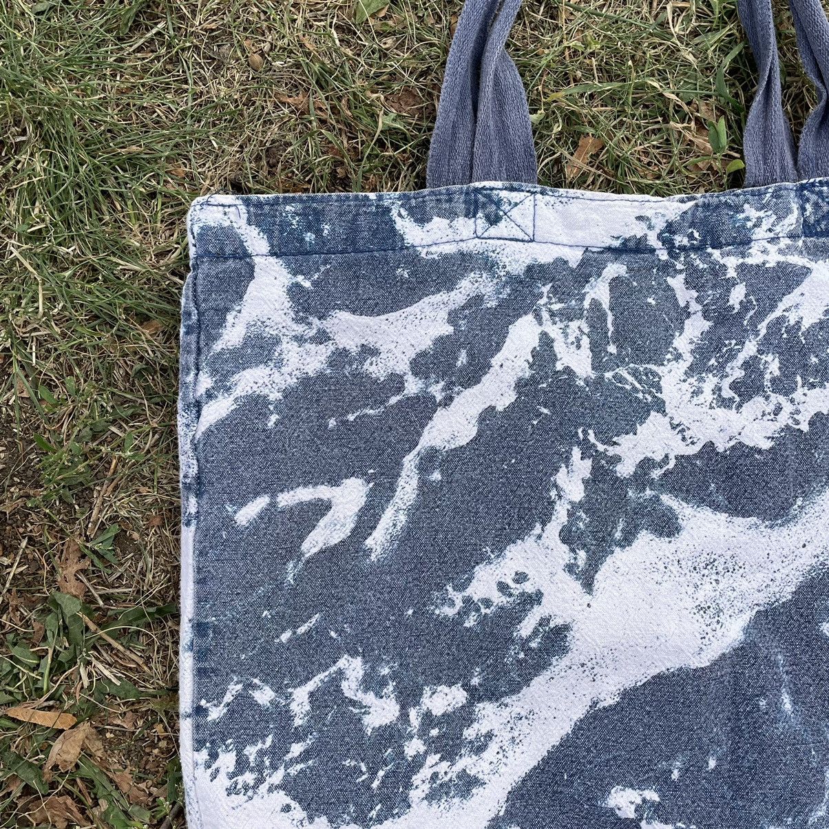 Vintage Vintage Y2K Tie Dye Marble Tote Bag Streetwear Cropped OS Size ONE SIZE - 3 Thumbnail