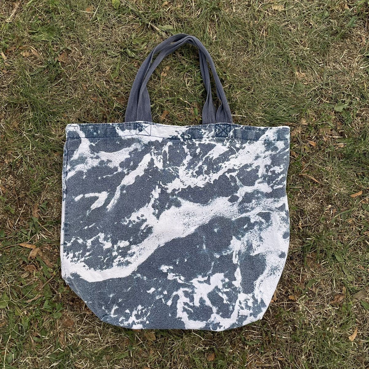 Vintage Vintage Y2K Tie Dye Marble Tote Bag Streetwear Cropped OS Size ONE SIZE - 1 Thumbnail