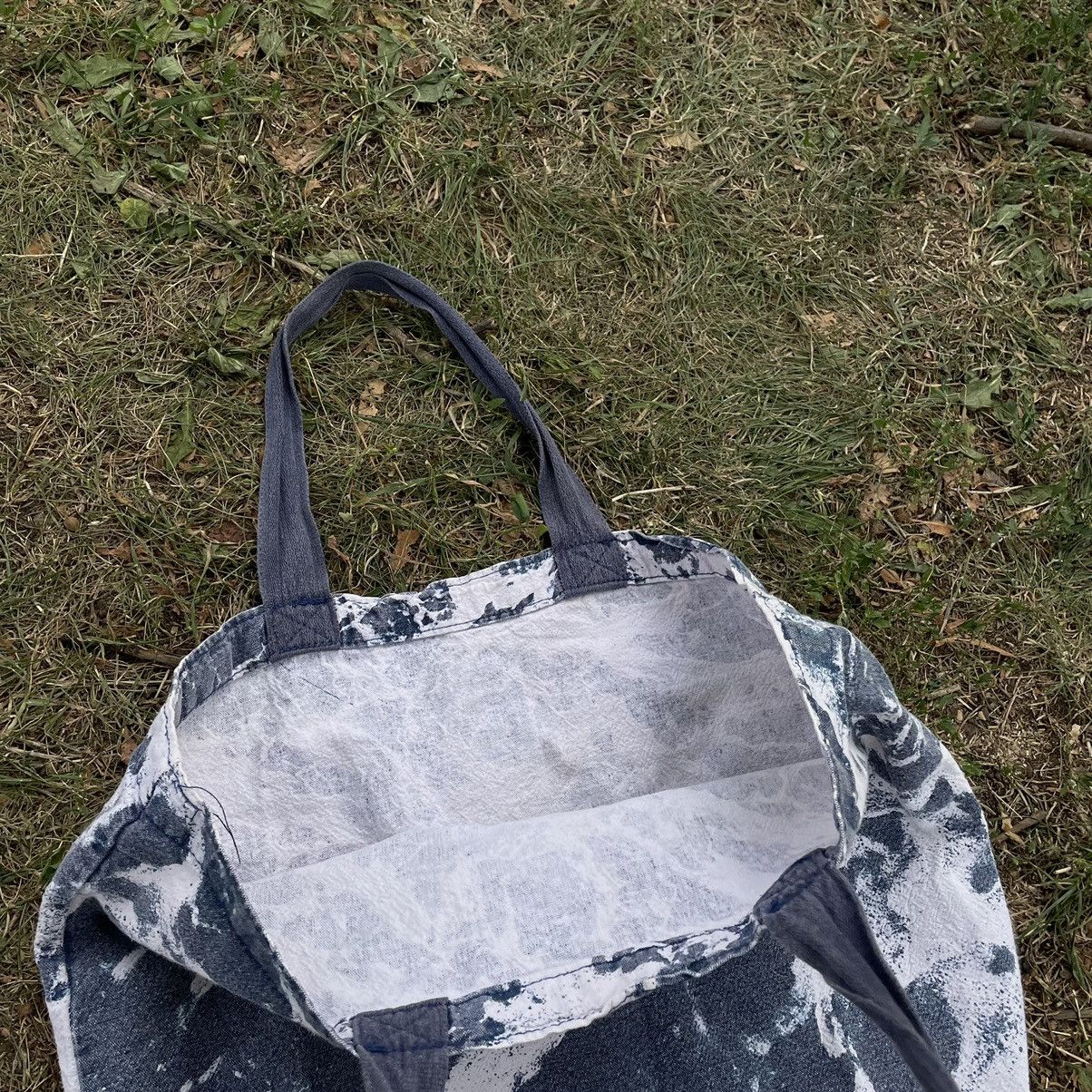Vintage Vintage Y2K Tie Dye Marble Tote Bag Streetwear Cropped OS Size ONE SIZE - 4 Thumbnail