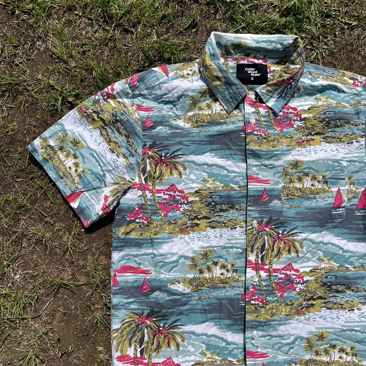 Band Tees Vintage 90s Aloha Wear Hawaiian Shirt Summer American Flower Size US S / EU 44-46 / 1 - 3 Thumbnail