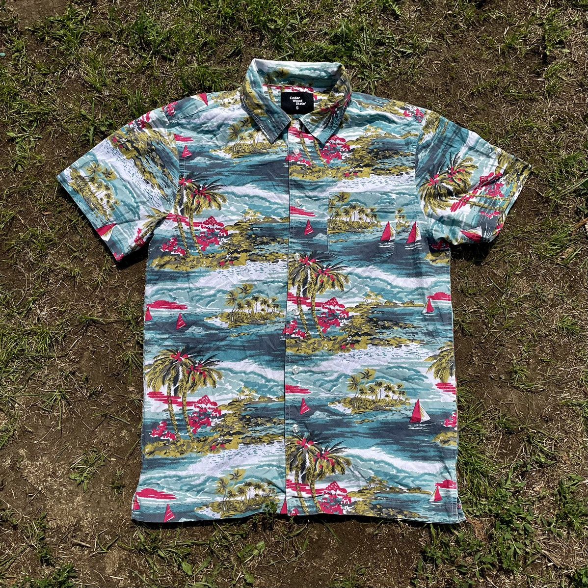 Band Tees Vintage 90s Aloha Wear Hawaiian Shirt Summer American Flower Size US S / EU 44-46 / 1 - 1 Thumbnail