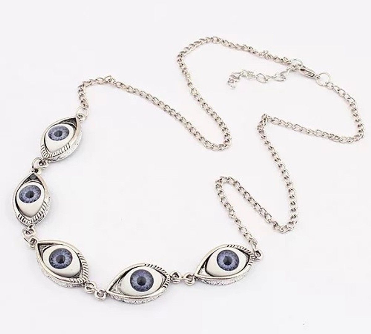 Other Art Trippy Evil Eye Ball Chain Silver Necklace Size ONE SIZE - 1 Thumbnail