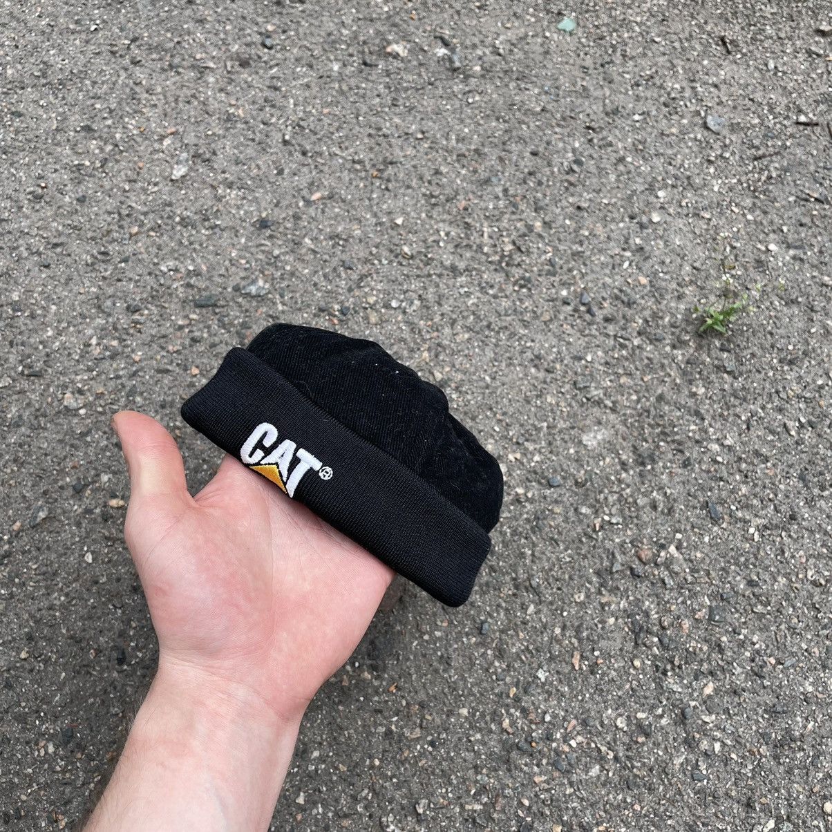 Vintage Vintage 90s CAT Logo Black Trucker Hat Streetwear Rave OS Size ONE SIZE - 1 Thumbnail