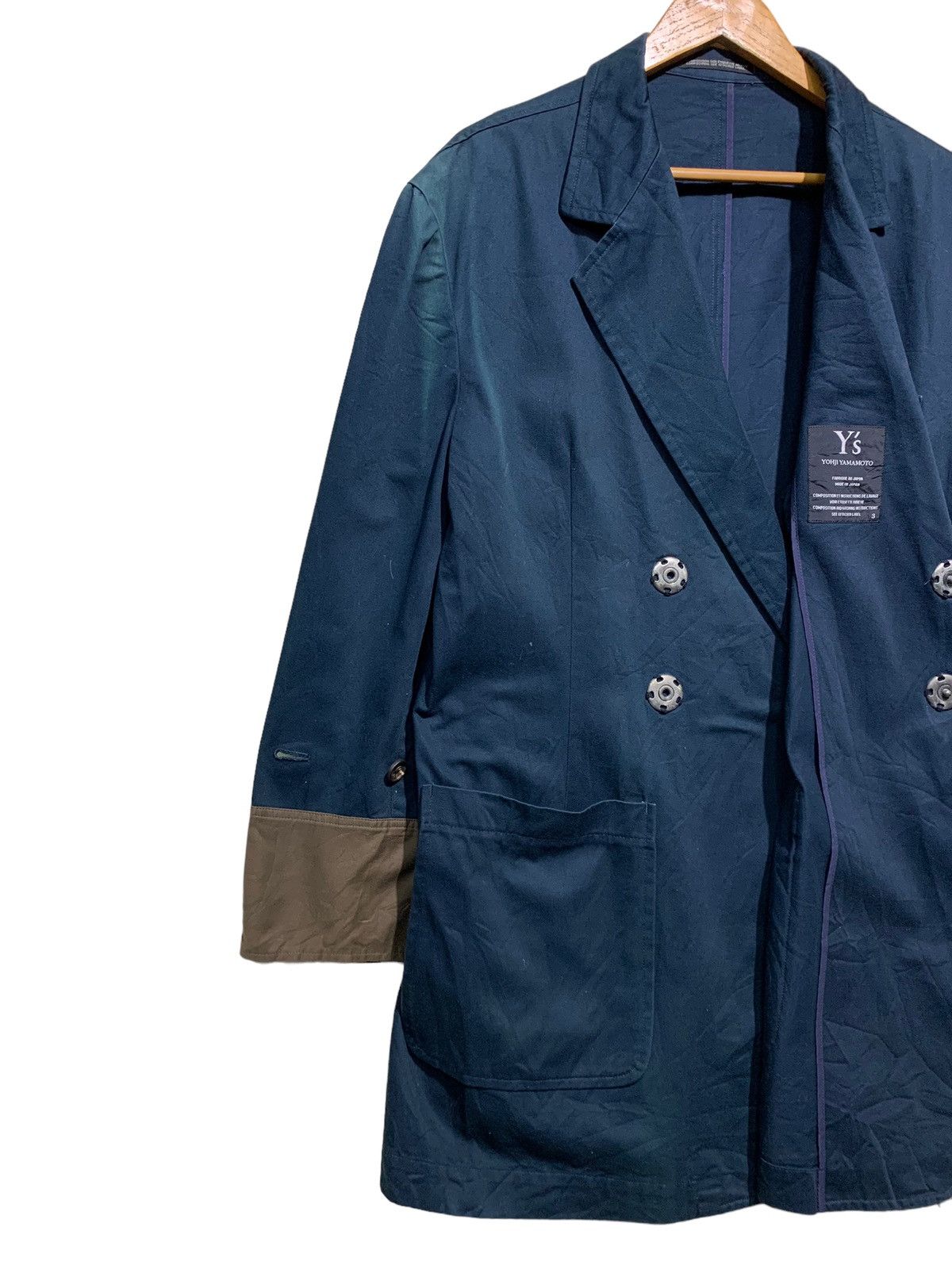 Yohji Yamamoto 🔥YOHJI YAMAMOTO NAVY BROWN JACKETS Size US L / EU 52-54 / 3 - 3 Thumbnail