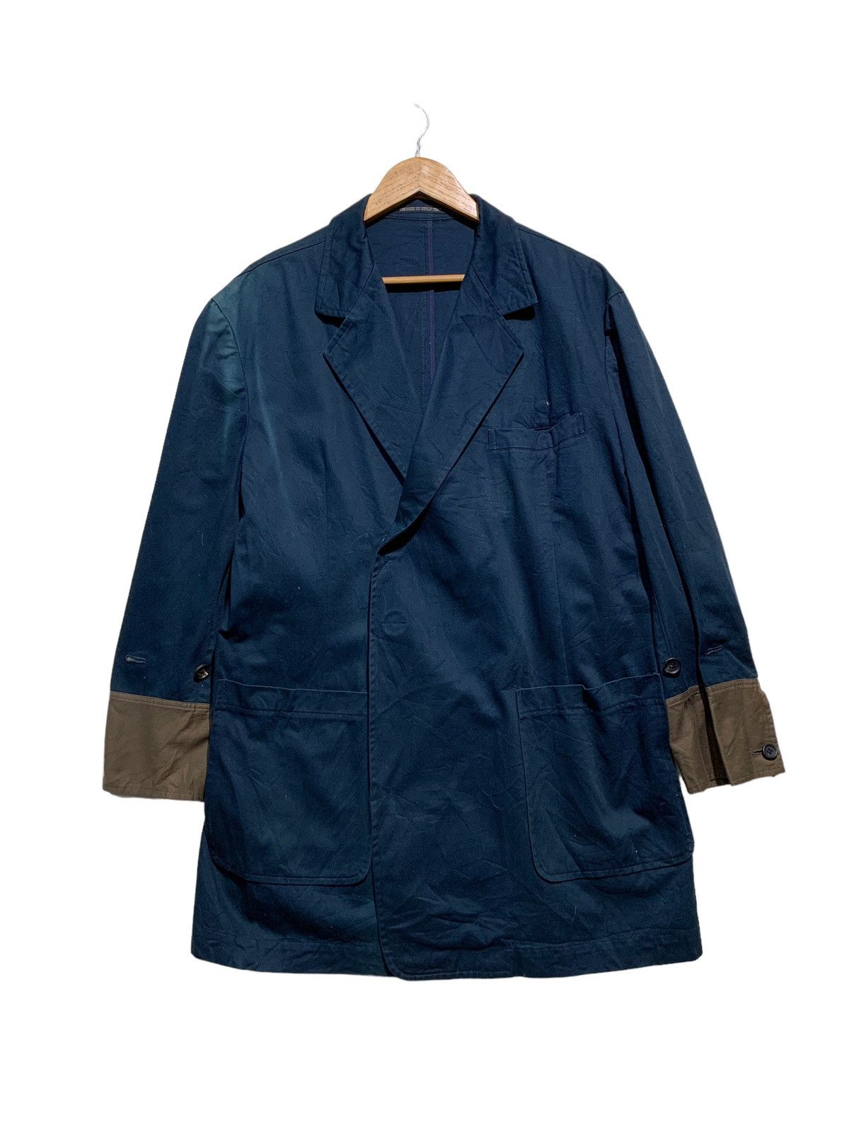 Yohji Yamamoto 🔥YOHJI YAMAMOTO NAVY BROWN JACKETS Size US L / EU 52-54 / 3 - 2 Thumbnail