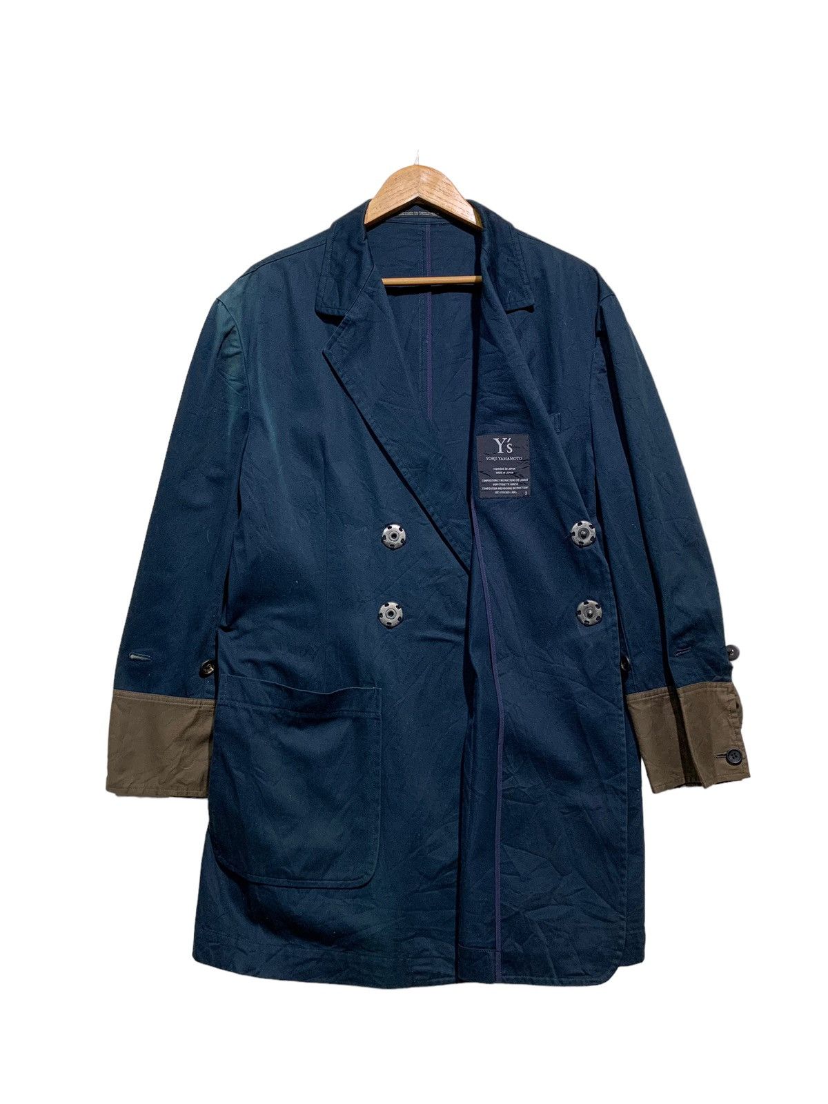 Yohji Yamamoto 🔥YOHJI YAMAMOTO NAVY BROWN JACKETS Size US L / EU 52-54 / 3 - 1 Thumbnail