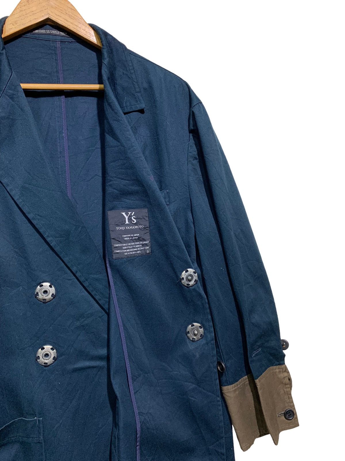 Yohji Yamamoto 🔥YOHJI YAMAMOTO NAVY BROWN JACKETS Size US L / EU 52-54 / 3 - 5 Thumbnail