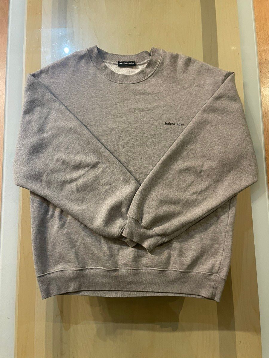 Pre-owned Balenciaga Crewneck Sweatshirt In Grey
