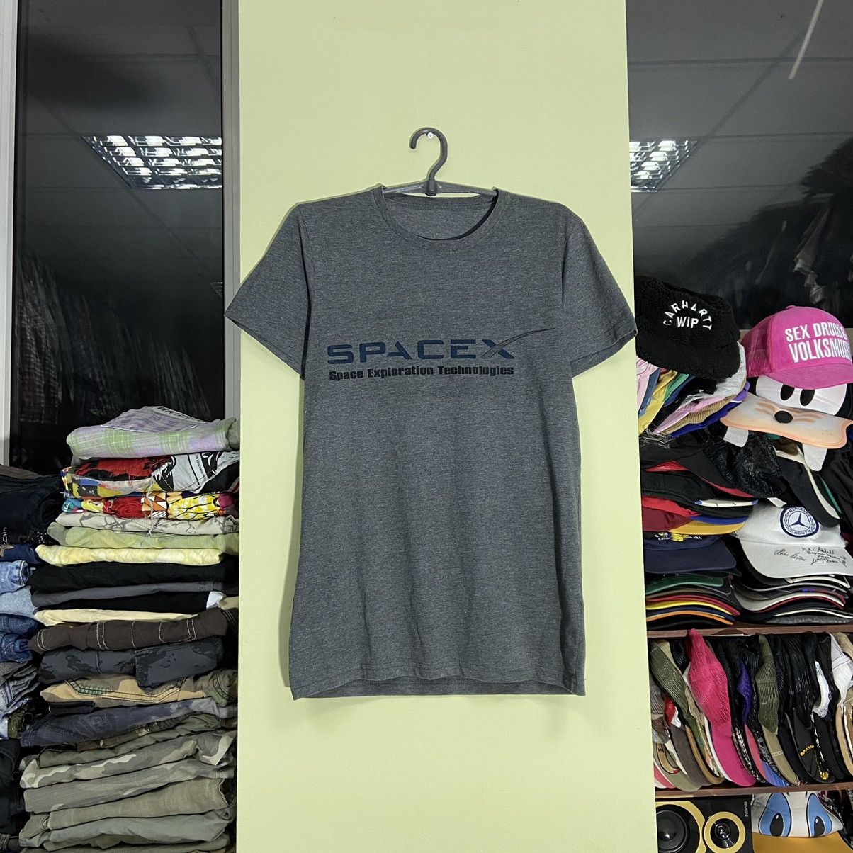Vintage Vintage Y2K SpaceX Graphic Tee Faded Grey Streetwear Punk M Size US M / EU 48-50 / 2 - 1 Thumbnail