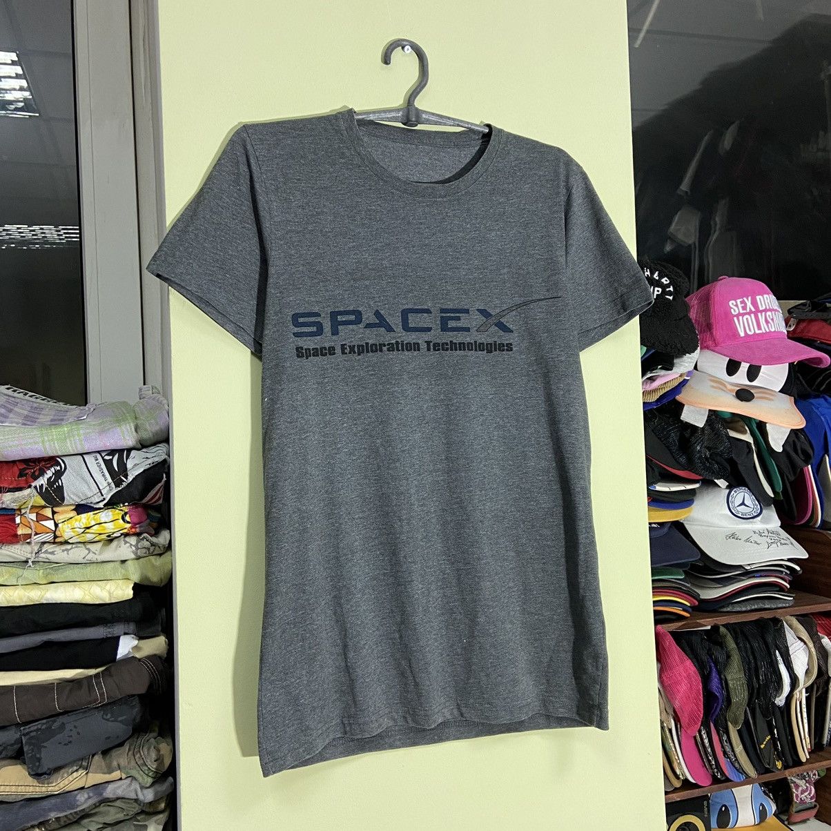Vintage Vintage Y2K SpaceX Graphic Tee Faded Grey Streetwear Punk M Size US M / EU 48-50 / 2 - 2 Thumbnail