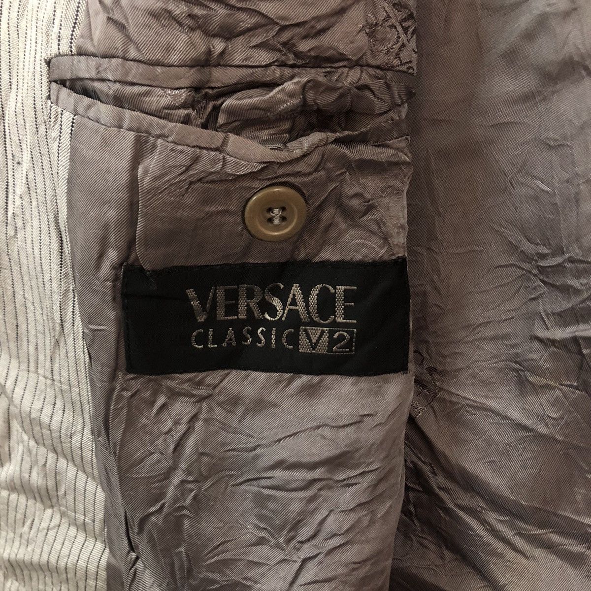 Versace VINTAGE VERSACE CLASSIC V2 DOUBLE BREAST COAT JACKET Size US M / EU 48-50 / 2 - 10 Thumbnail