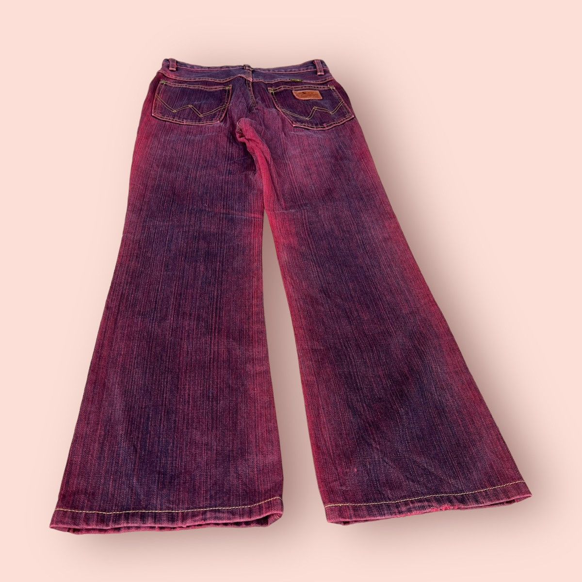 Japanese Brand × Vintage × Wrangler FLARED VINTAGE WRANGLER WASHED RED DENIM Size US 27 - 20 Thumbnail