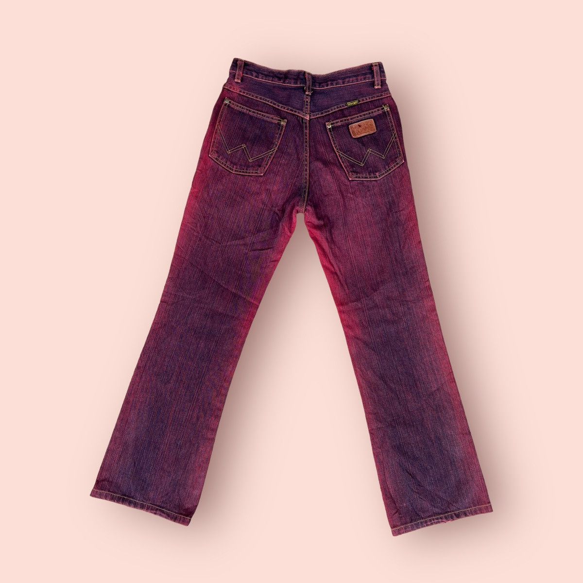 Japanese Brand × Vintage × Wrangler FLARED VINTAGE WRANGLER WASHED RED DENIM Size US 27 - 16 Thumbnail