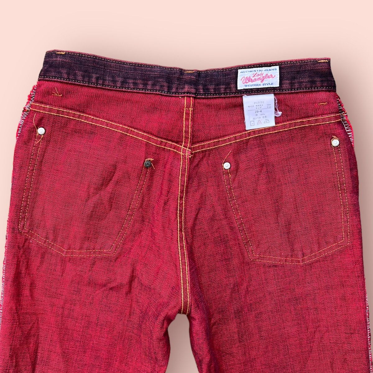 Japanese Brand × Vintage × Wrangler FLARED VINTAGE WRANGLER WASHED RED DENIM Size US 27 - 25 Thumbnail
