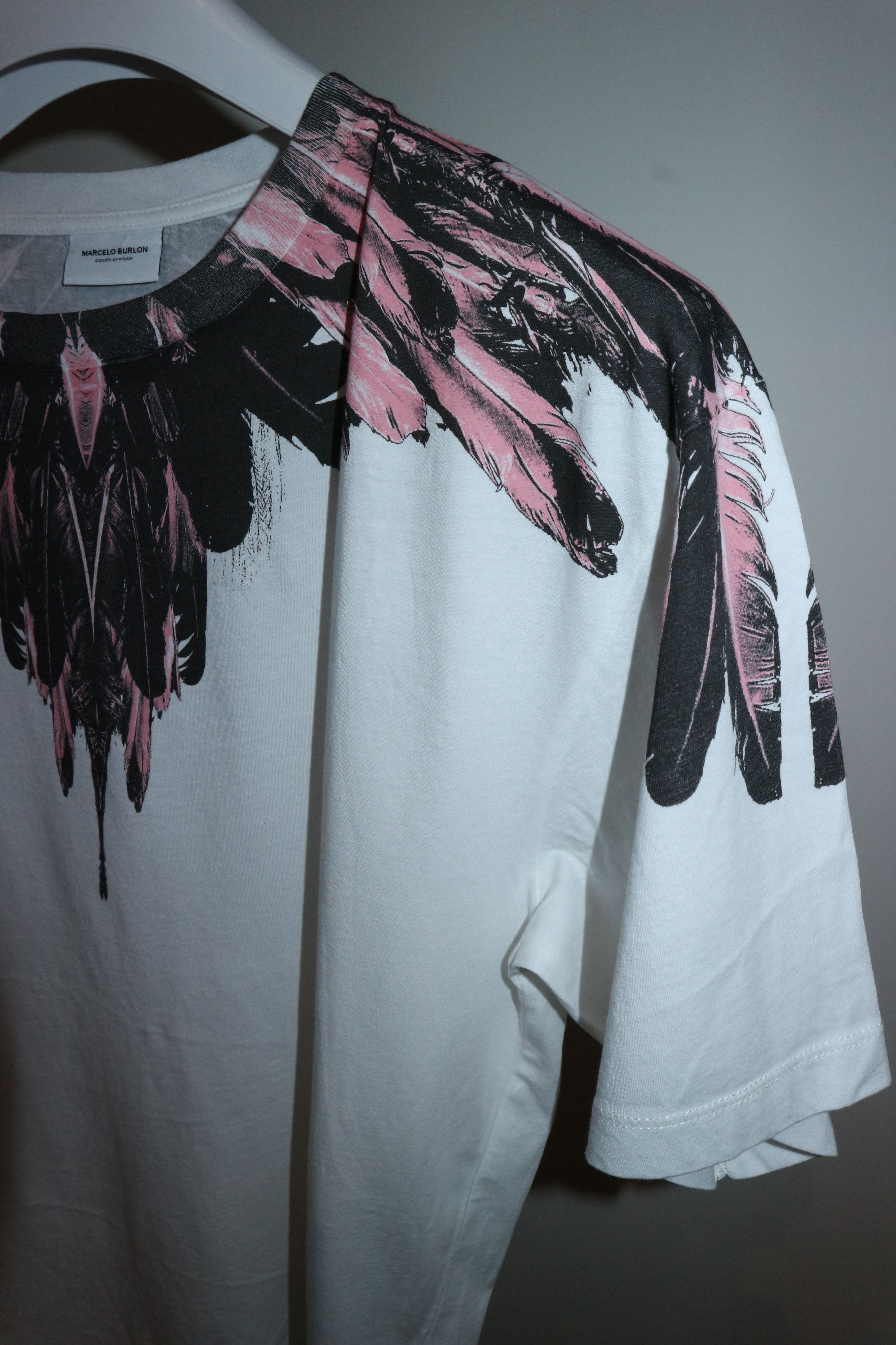 Marcelo Burlon Pink Alas print tshirt Size US XXS / EU 40 - 3 Thumbnail