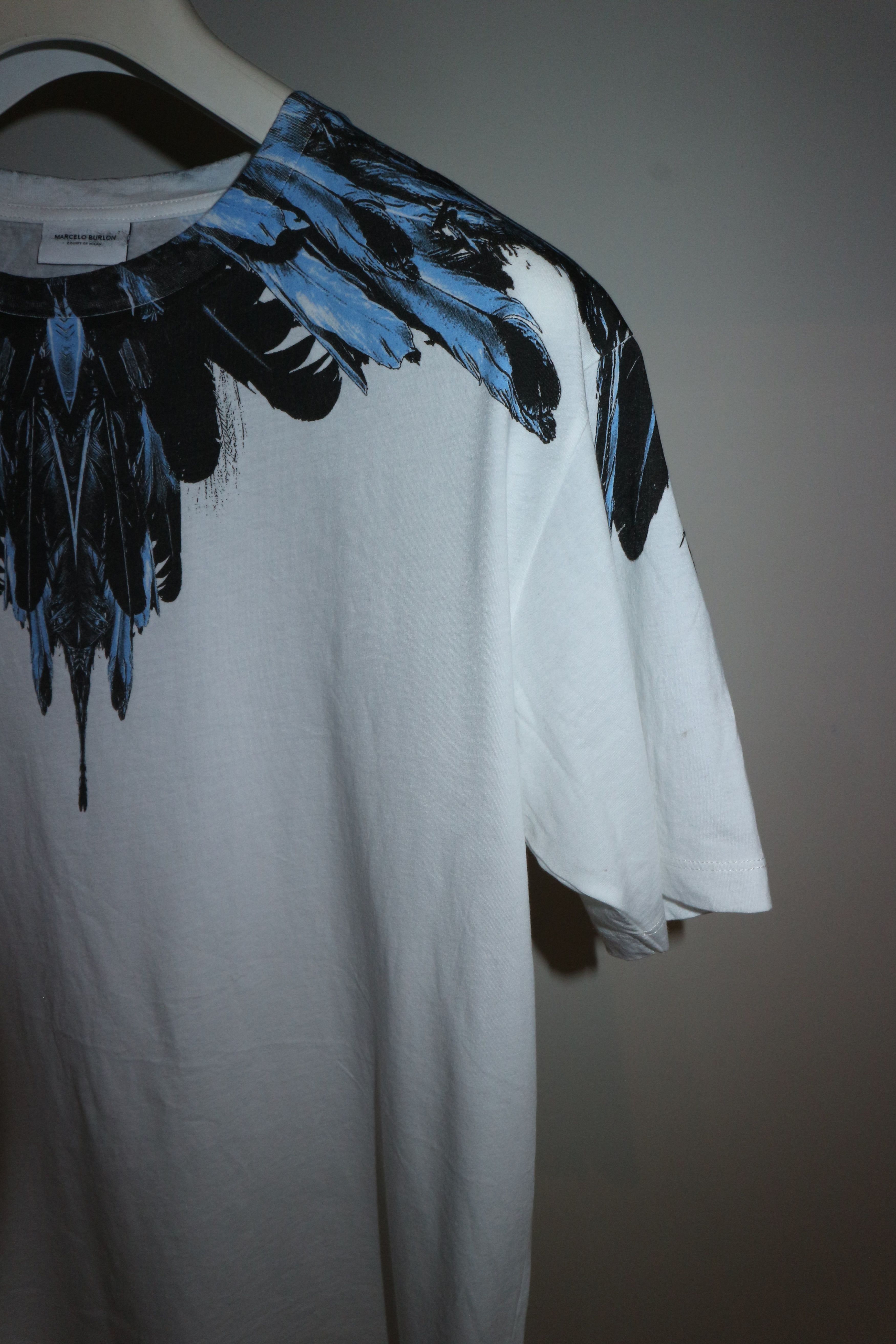 Marcelo Burlon Blue alas print tshirt Size US XXS / EU 40 - 8 Thumbnail