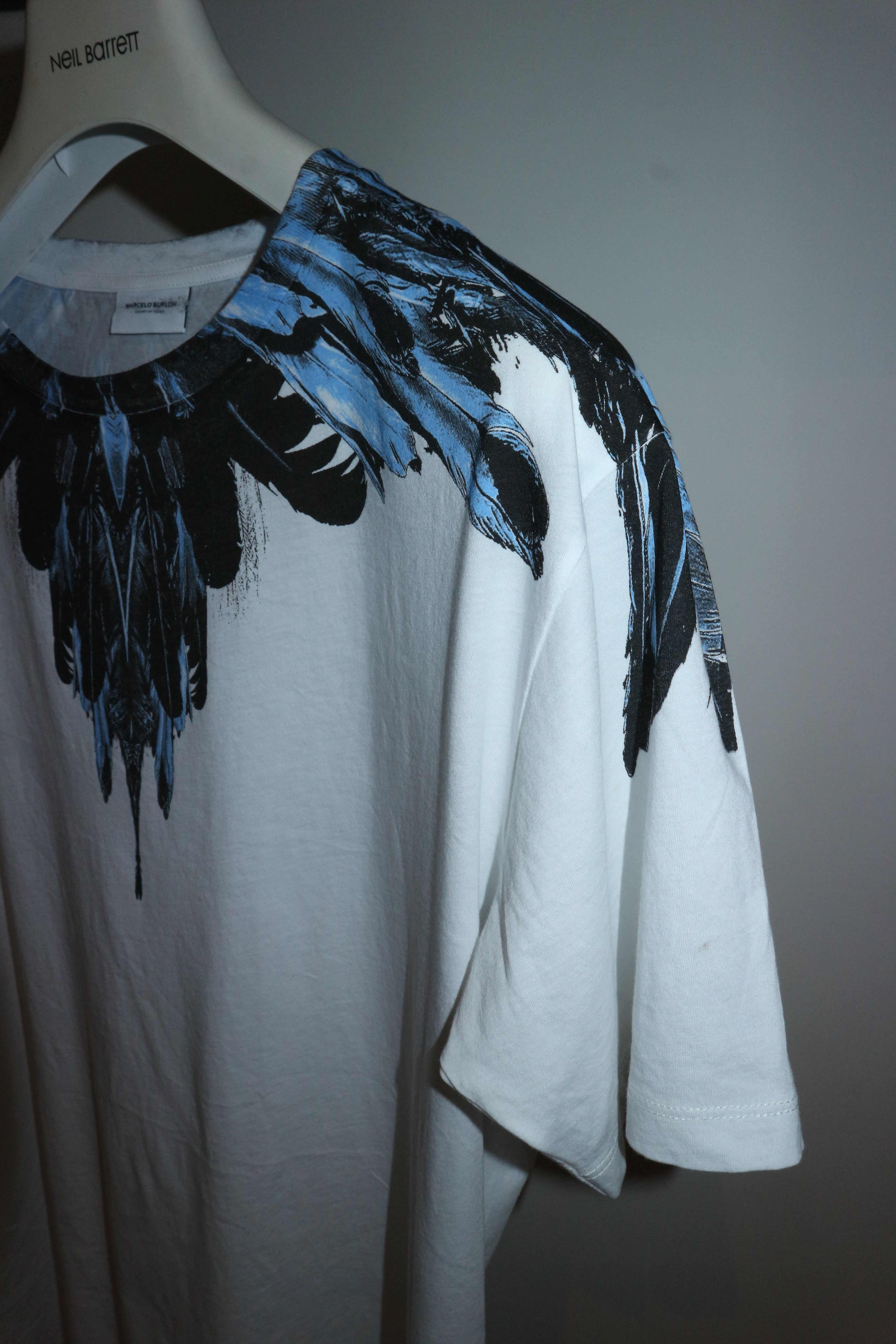 Marcelo Burlon Blue alas print tshirt Size US XXS / EU 40 - 3 Thumbnail