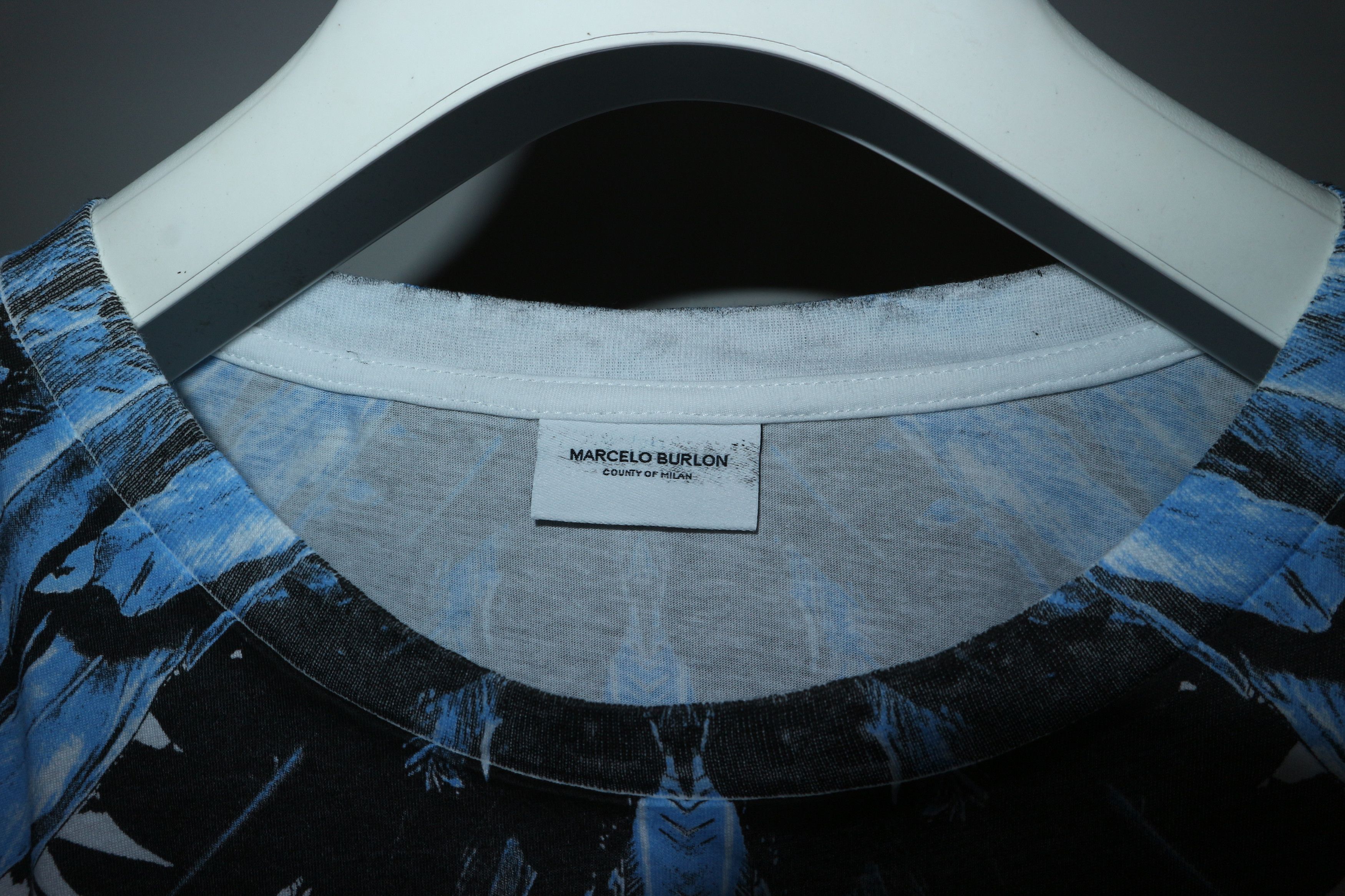 Marcelo Burlon Blue alas print tshirt Size US XXS / EU 40 - 2 Thumbnail