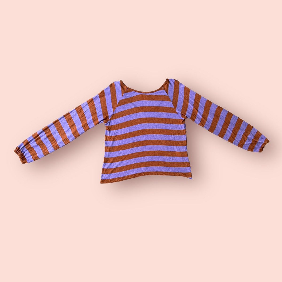 A.P.C. VINTAGE A.P.C. STRIPED WIDE NECK RAYON LONG BLOUSE Size S / US 4 / IT 40 - 20 Thumbnail