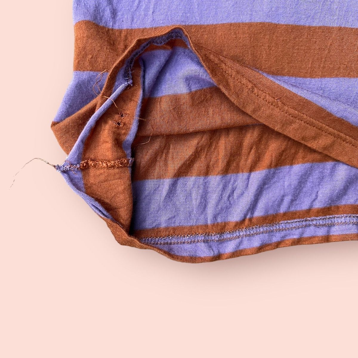 A.P.C. VINTAGE A.P.C. STRIPED WIDE NECK RAYON LONG BLOUSE Size S / US 4 / IT 40 - 16 Thumbnail