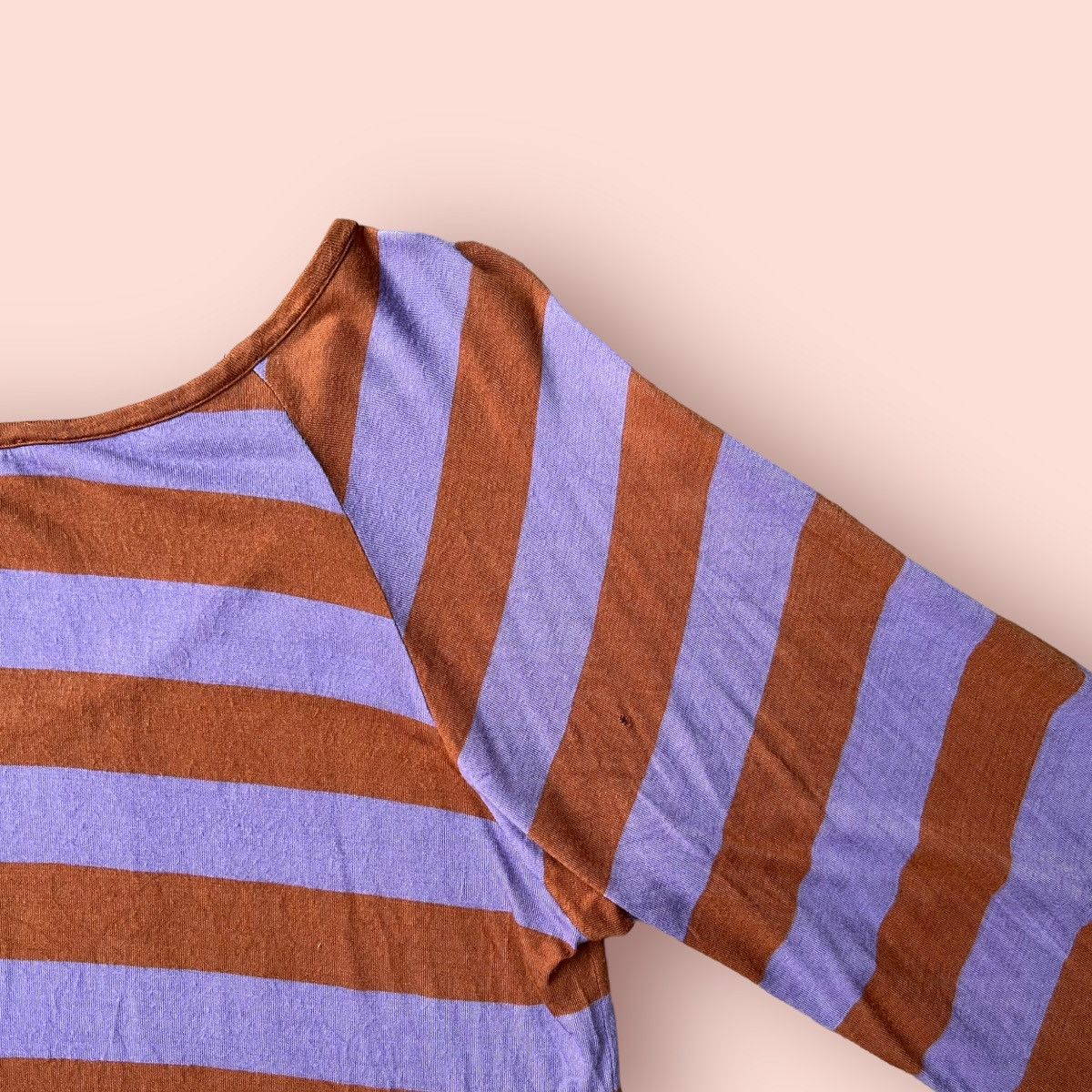 A.P.C. VINTAGE A.P.C. STRIPED WIDE NECK RAYON LONG BLOUSE Size S / US 4 / IT 40 - 21 Thumbnail
