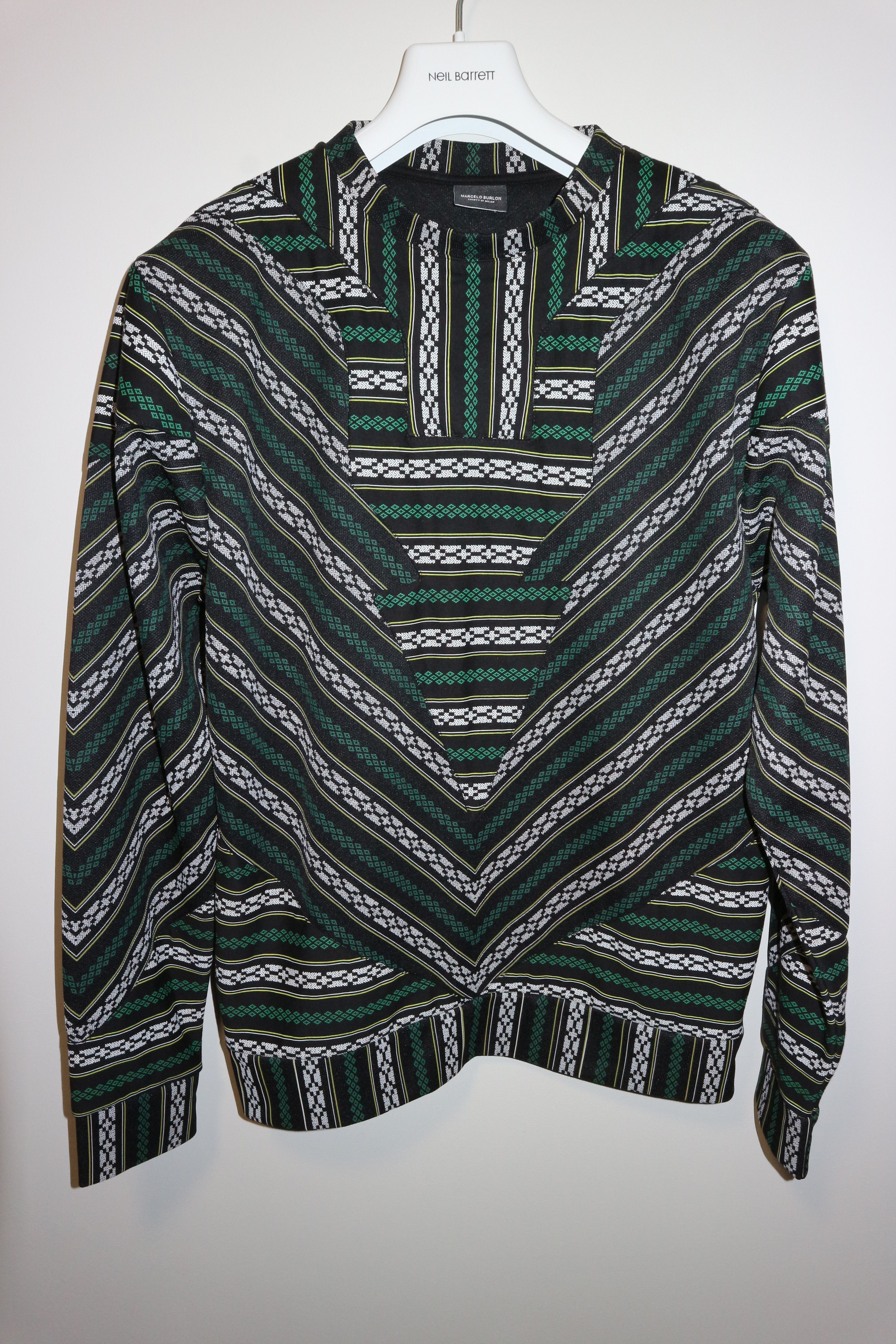Marcelo Burlon Jacquard inserts sweatshirt Size US M / EU 48-50 / 2 - 1 Thumbnail