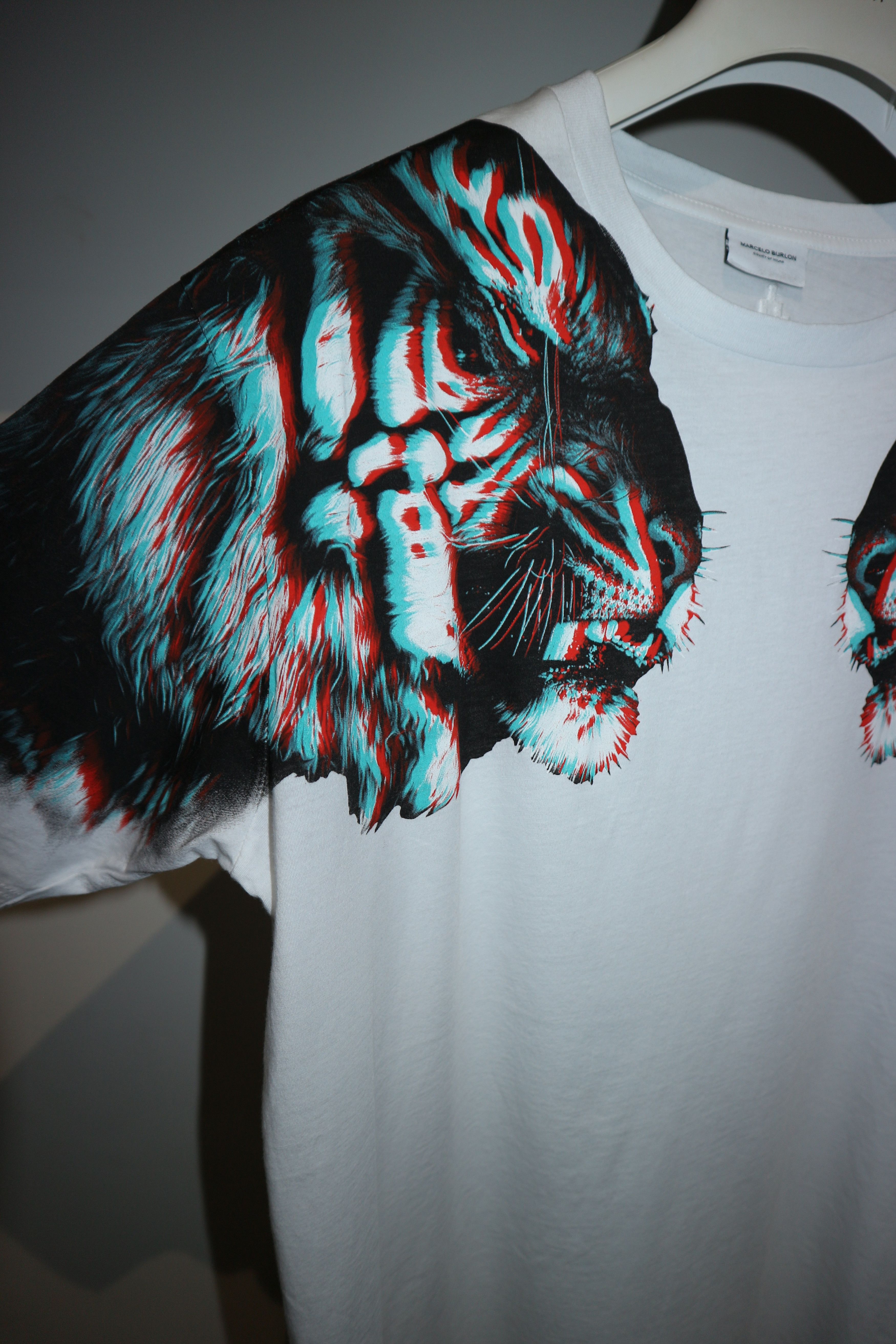 Marcelo Burlon oversized tiger print t-shirt Size US L / EU 52-54 / 3 - 4 Thumbnail