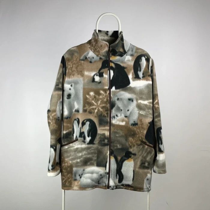Woolf Animal fleece jacket bears band tee vintage size Large Size US L / EU 52-54 / 3 - 1 Thumbnail